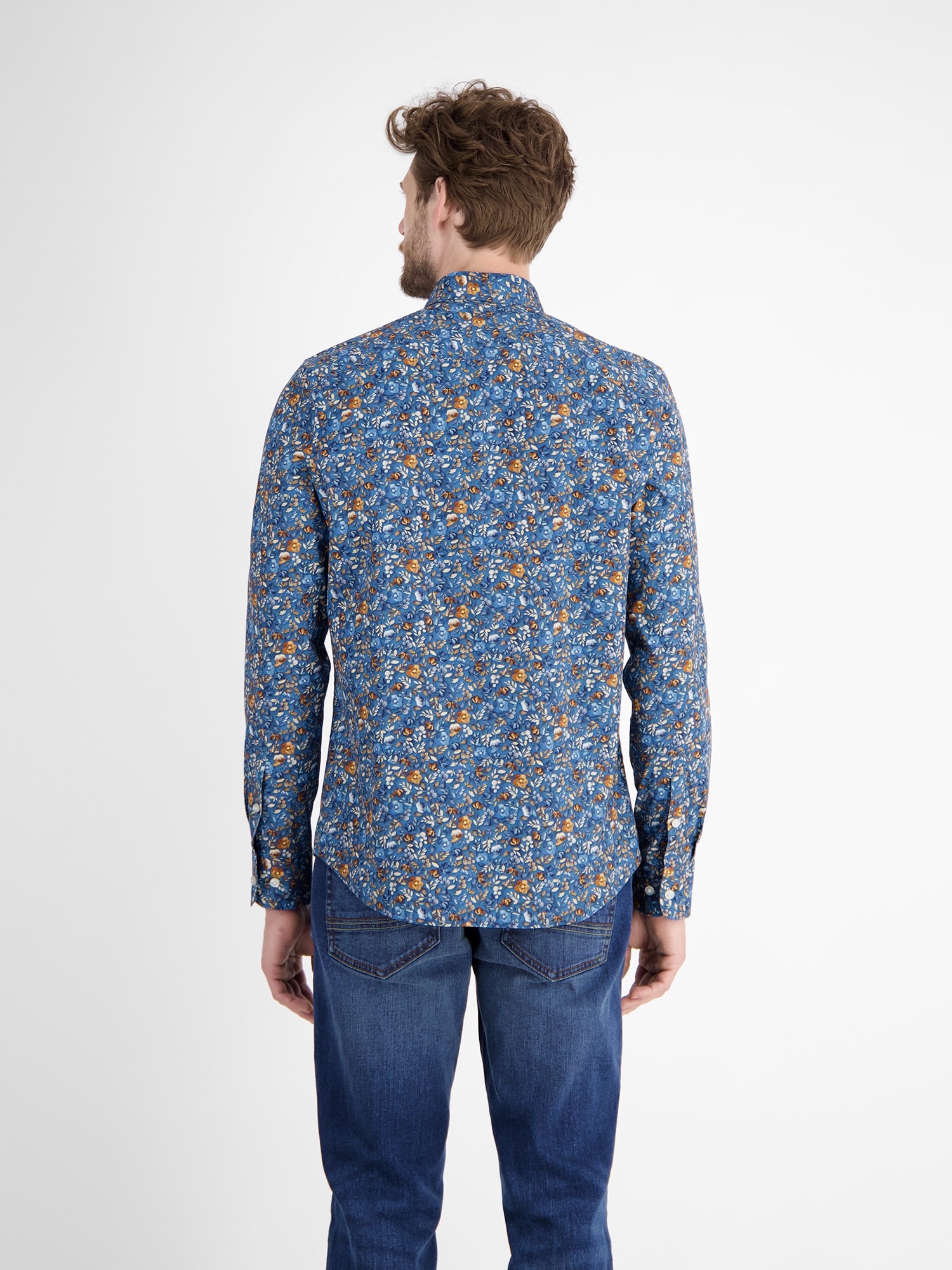 LERROS Chemise à manches longues »Stretch-Herrenhemd FLOWERS«