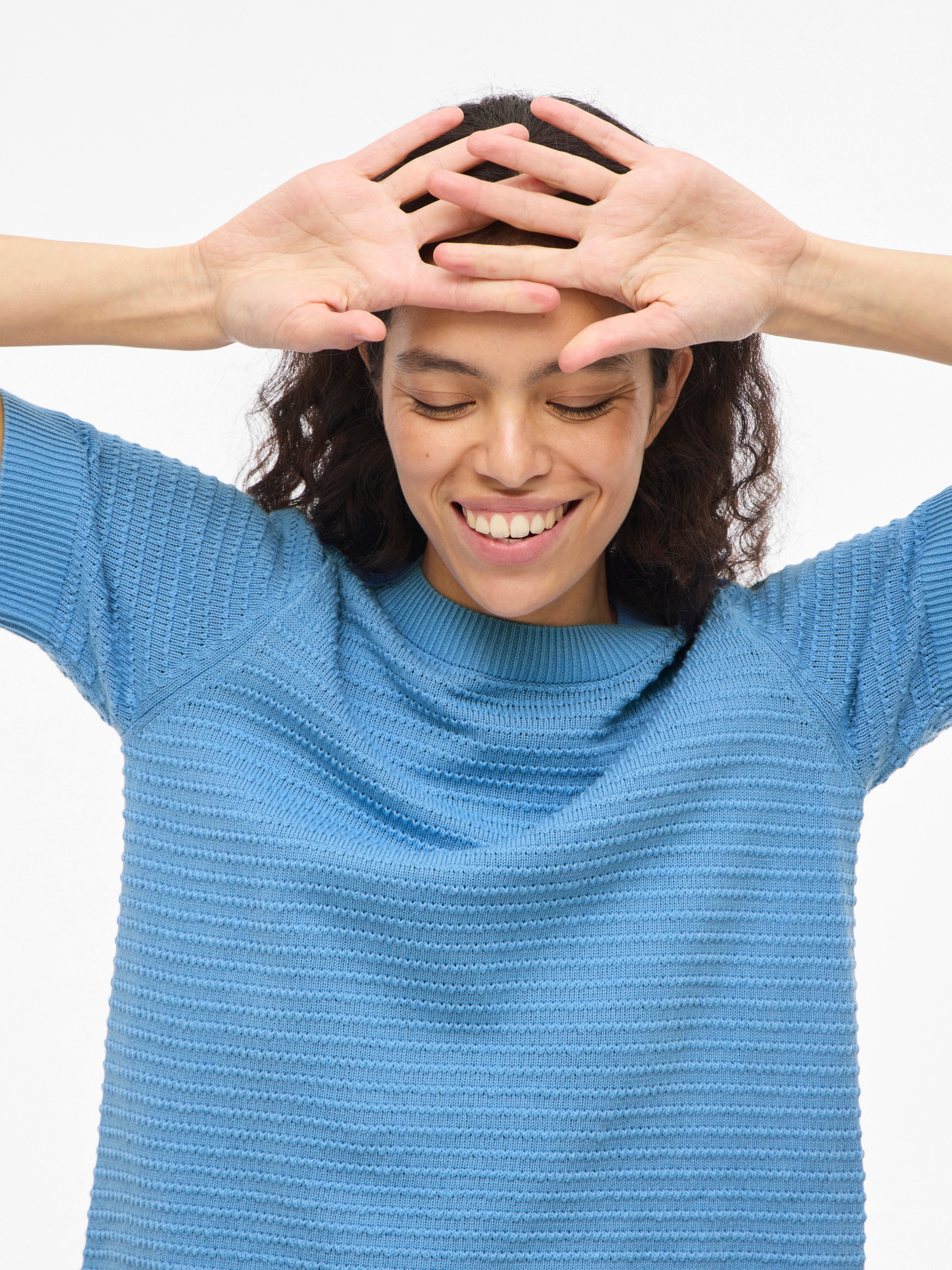 Vila Kurzarmpullover »VILOLLO O-NECK S/S DETAIL KNIT TOP- NOOS«