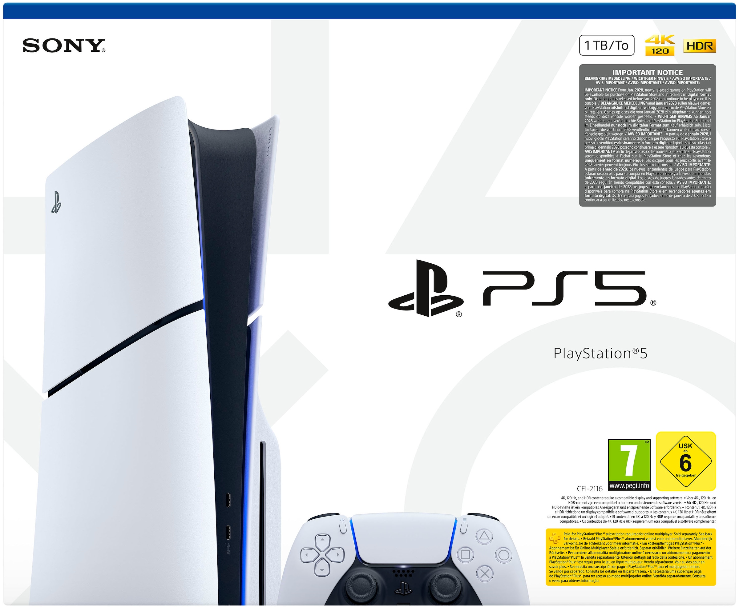 PlayStation 5 Set de consoles »PS5 Disk Edition (Slim) inkl. Assassin’s Creed Black Flag Resynced« 1.000 Go 1 To