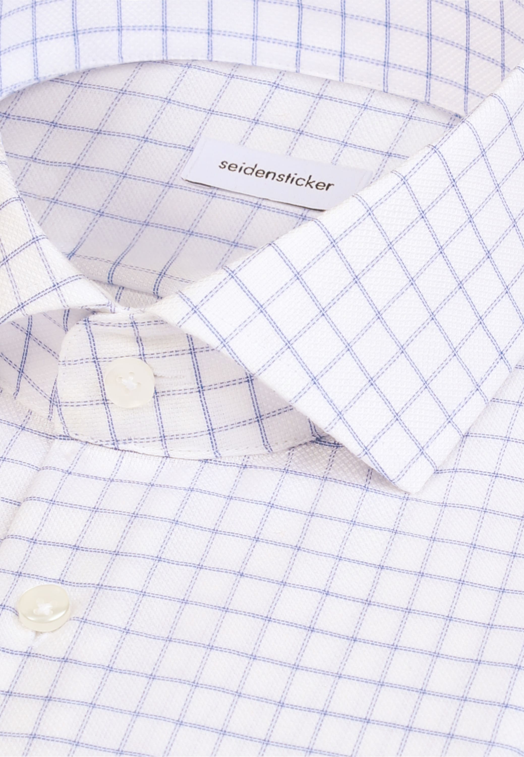 seidensticker Businesshemd »Schwarze Rose« Slim 1/1 Kentkragen Karo