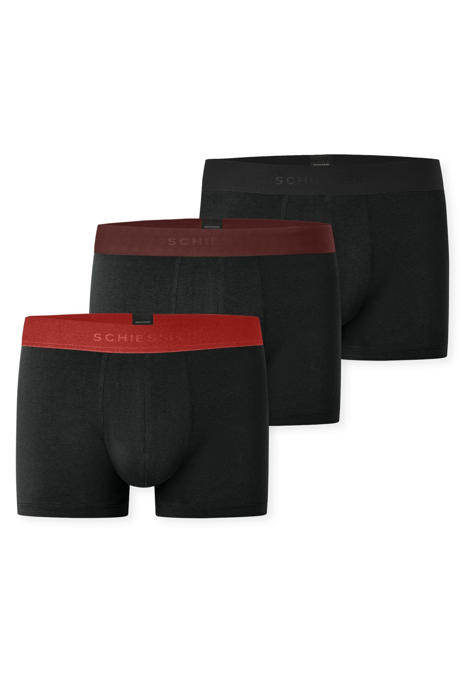 Schiesser Boxers »95/5 Multipacks« 3er Pack,  mit farblich abgesetztem, sportlichem Logo-Webgummibund