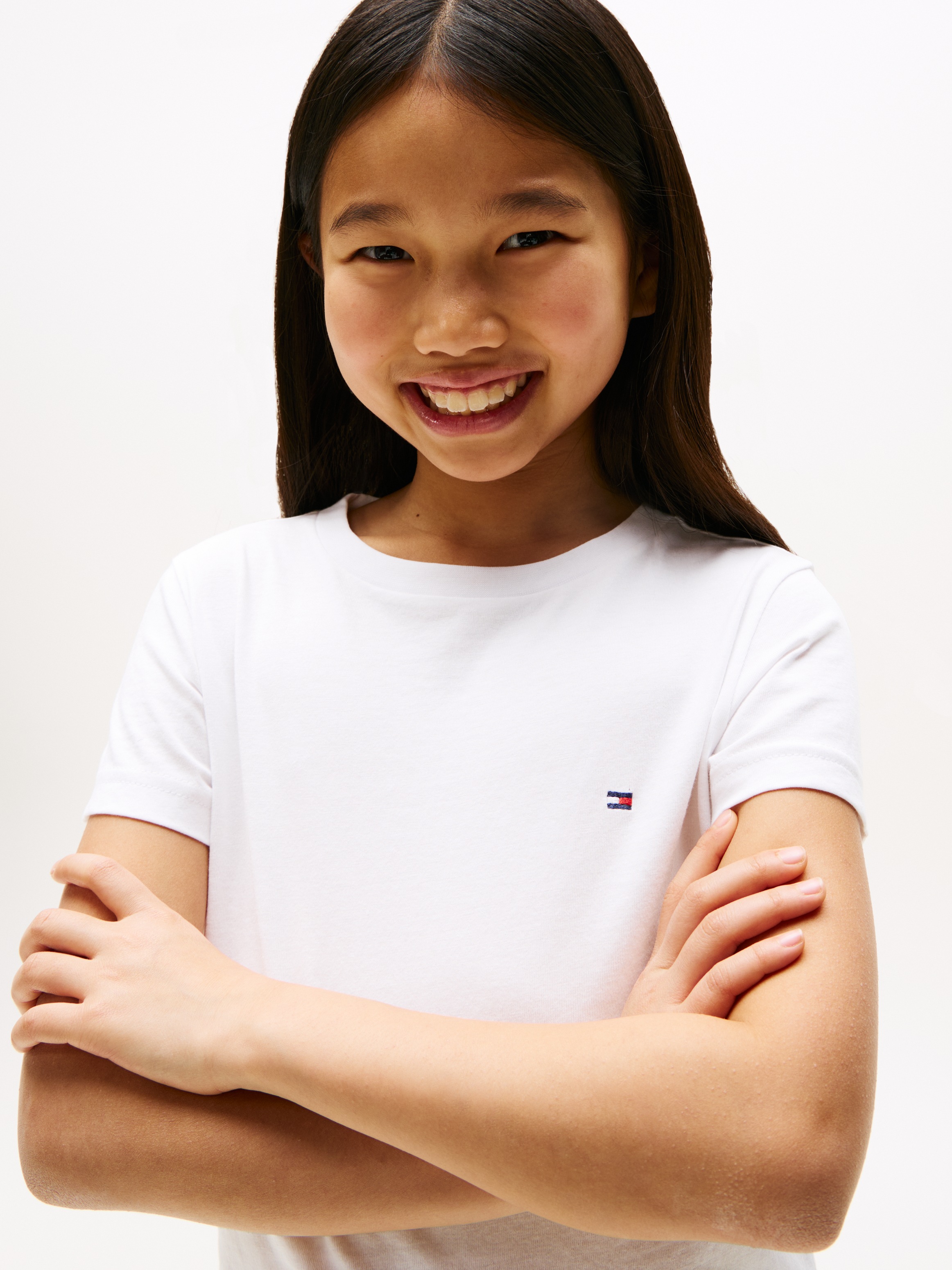 Tommy Hilfiger Underwear T-shirt »2P CN TEE mit Stickerei und Rundhals im 2er-Pack« Packung, 2er-Pack, 2 cuis unifarben, casual, regular fit, Baumwolle, Rundhals