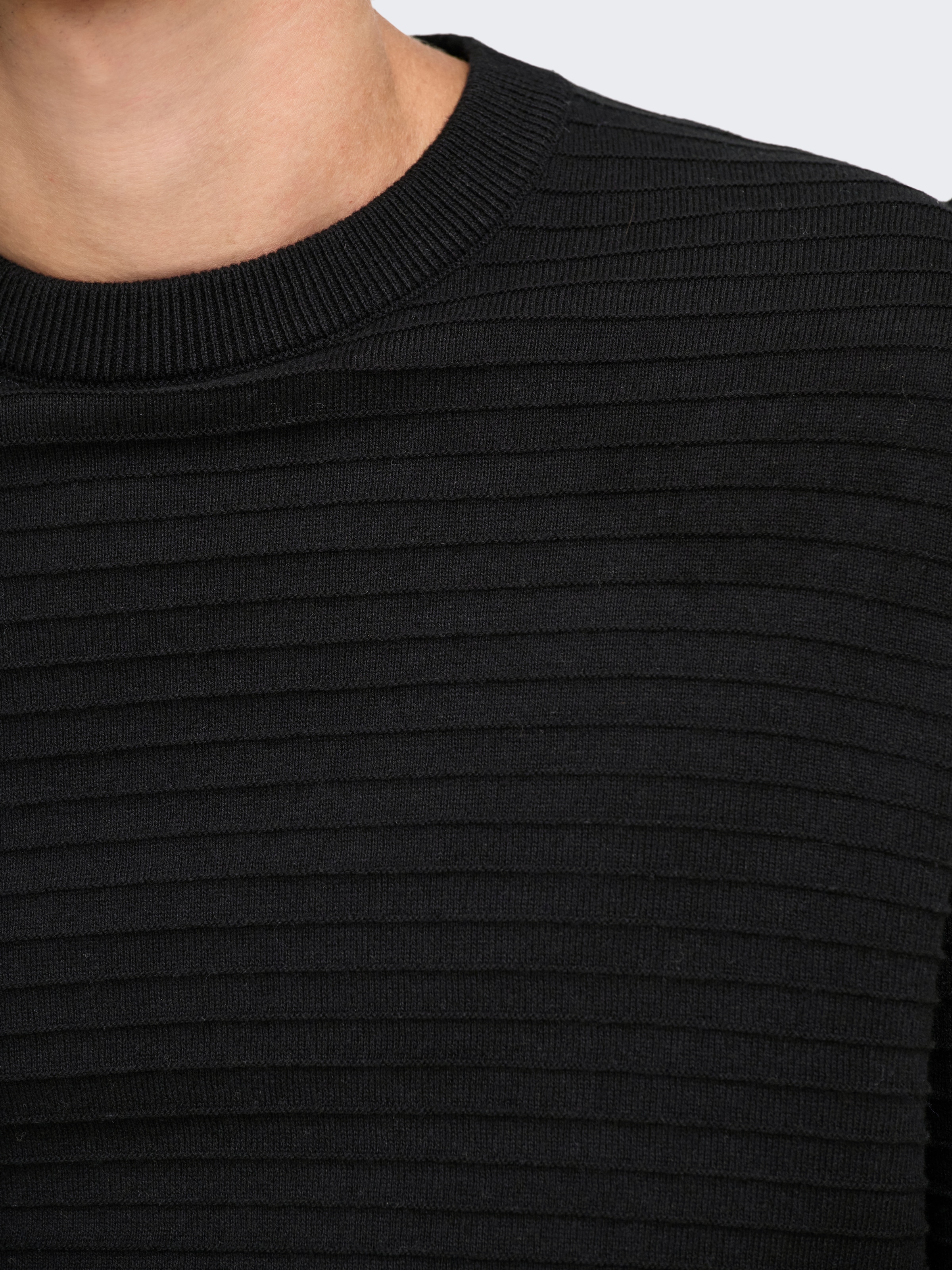 ONLY & SONS Pull à col rond »ONSSTORM LS CREW KNIT OTL« coton, coupe régulière