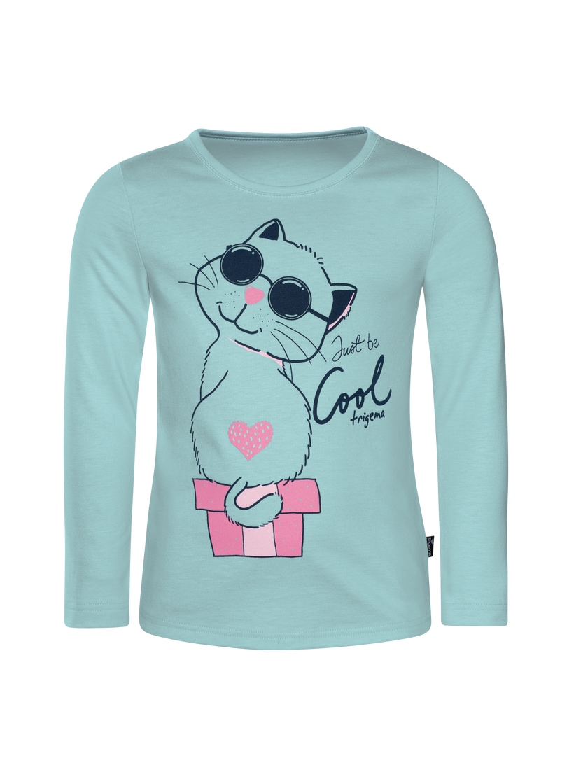Trigema Haut de pyjama »TRIGEMA Langarmshirt mit Katzen-Motiv« 1 cuis tlg.