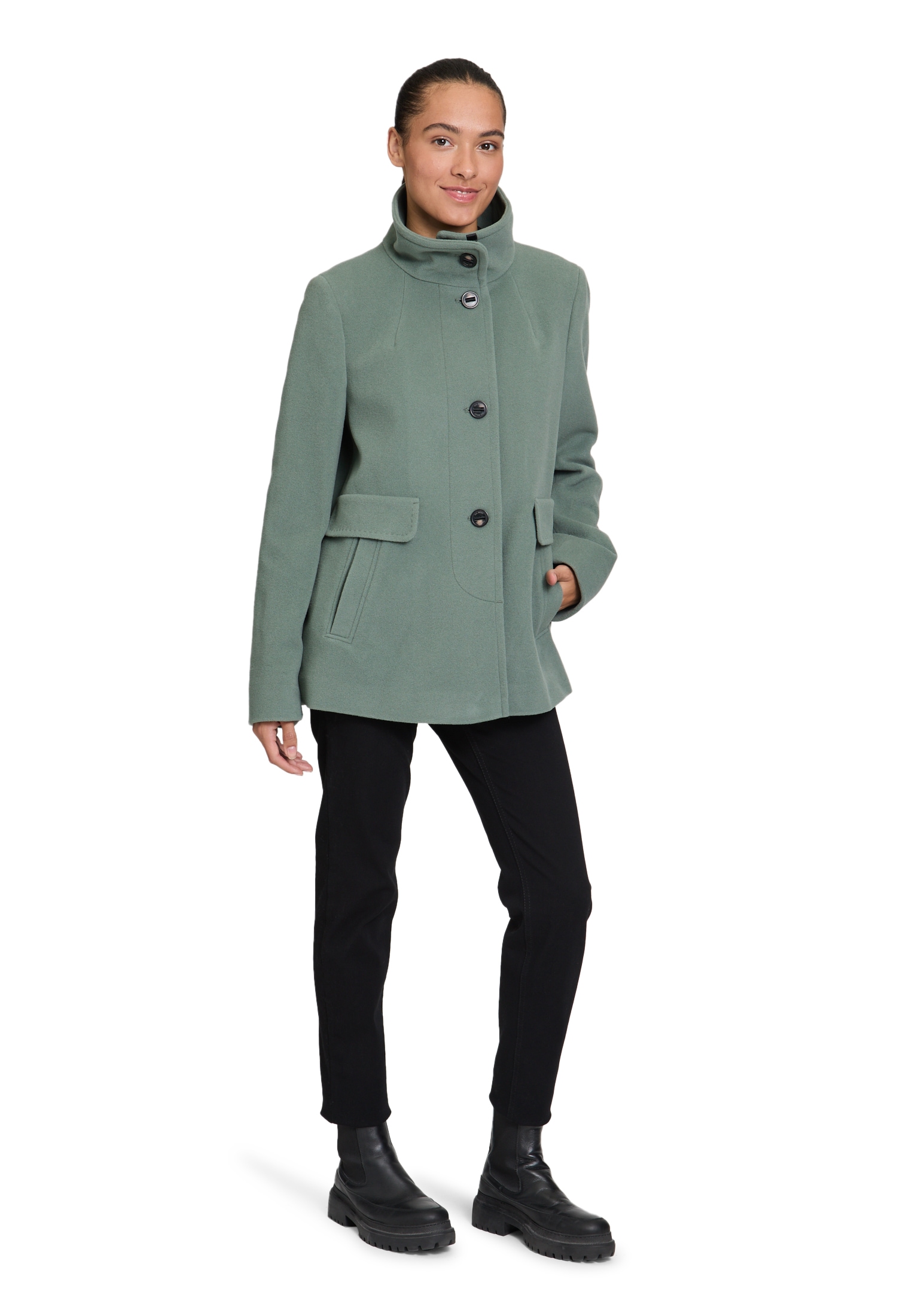 Gil Bret Veste en laine ohne Kapuze mit Taschen