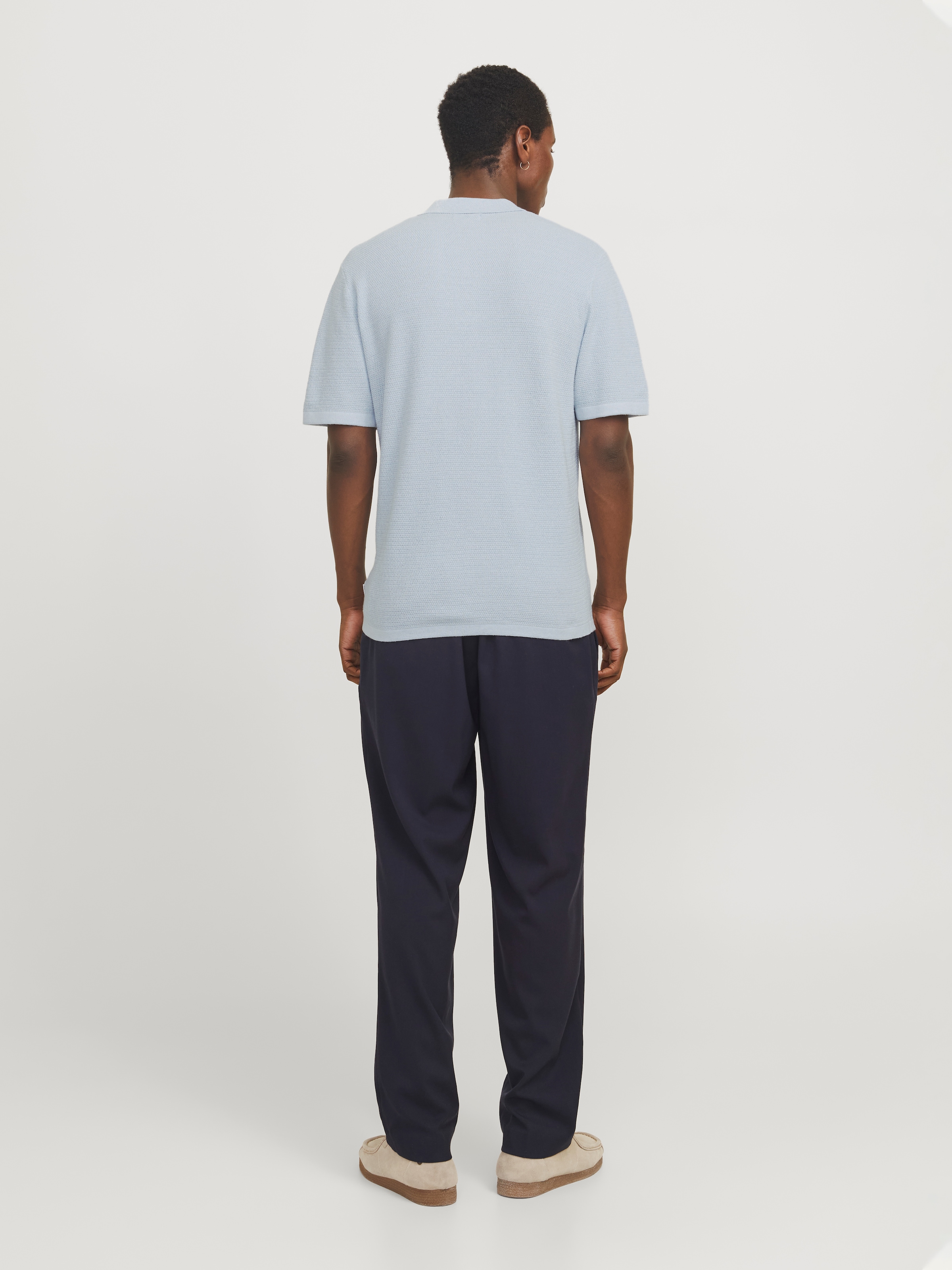Jack & Jones Pull à manches courtes »JJEGEORGE KNIT POLO SS SN« mit Polo Kragen