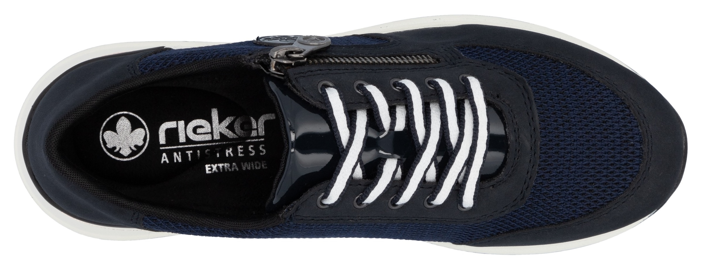 Rieker Sneaker  , Freizeitschuh, Halbschuh, Schnürschuh im Materialmix