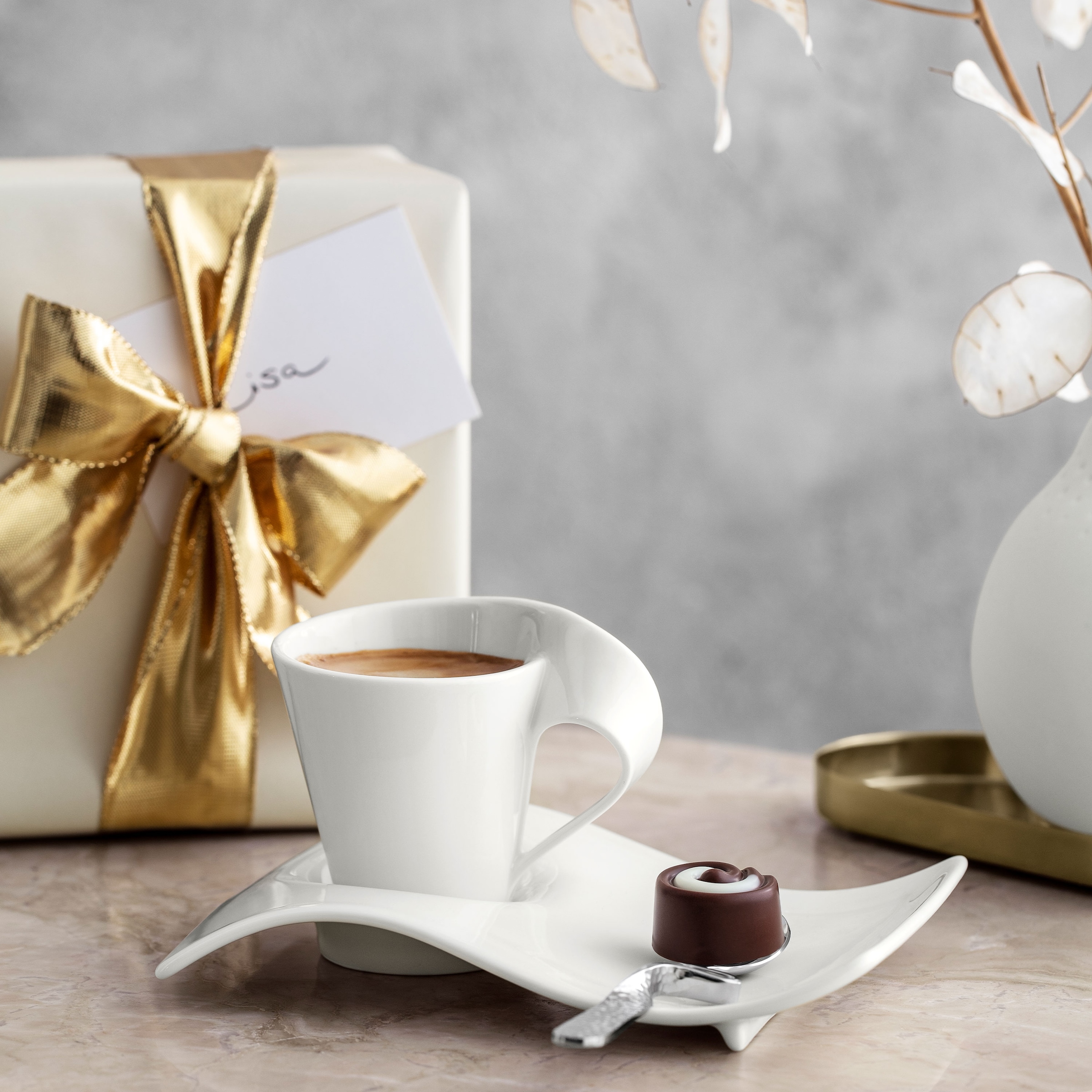 Villeroy & Boch Espressotasse »NewWave Caffè NWC Espressoset« Wellendesign