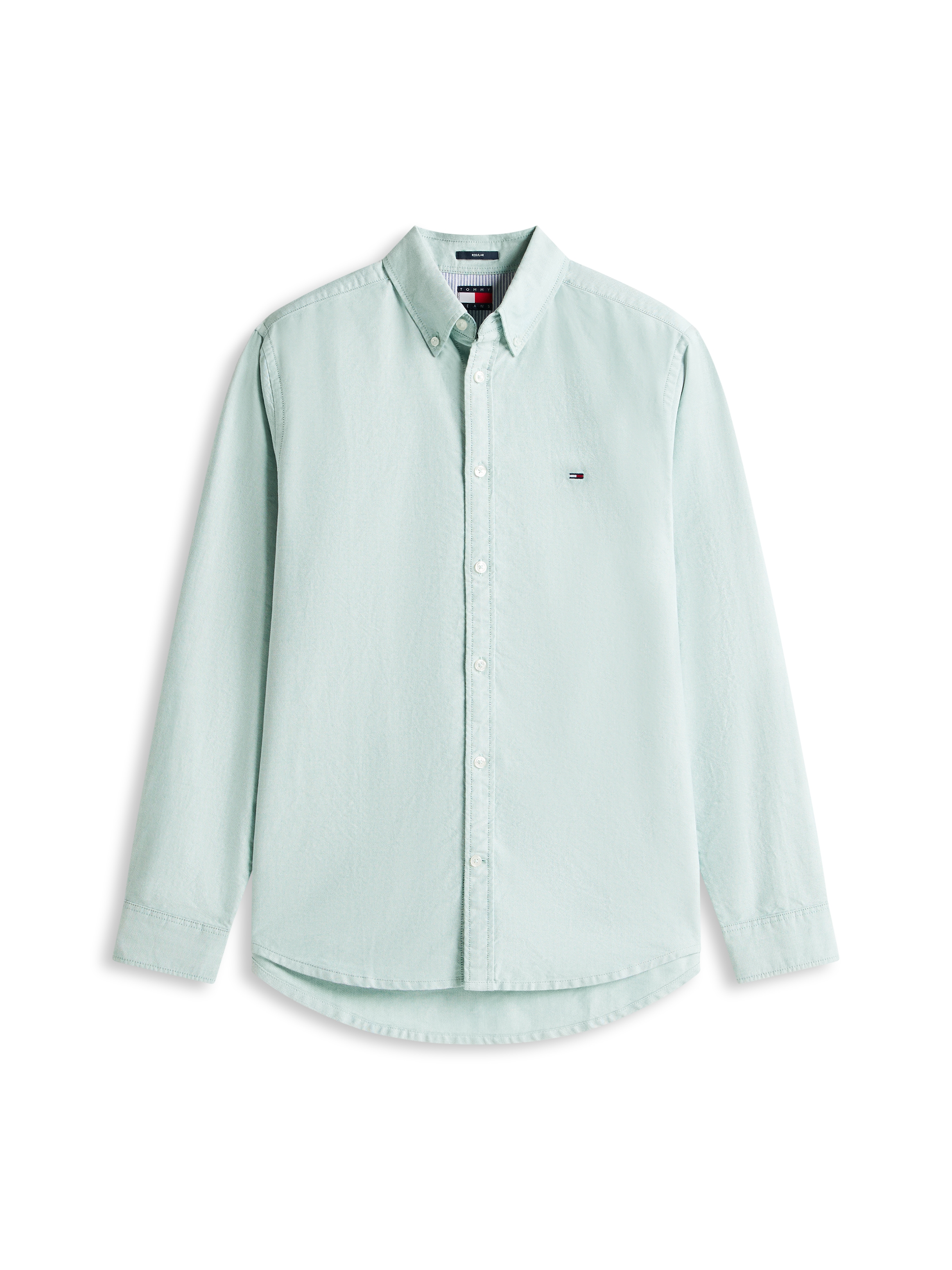 Tommy Jeans Langarmhemd »TJM REGULAR OXFORD« mit Rundhalsausschnitt, Button-down-Kragen