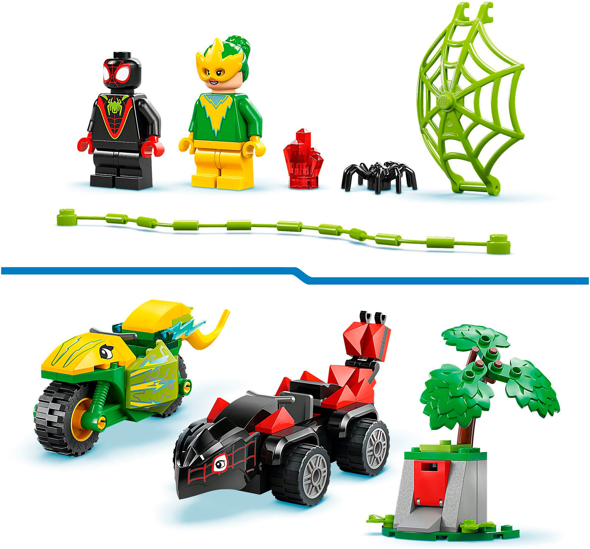 LEGO® Pions de construction »Actionspass mit Spin und Electro in ihren Dino-Flitzern (11198)« LEGO Spidey; Made in Europe