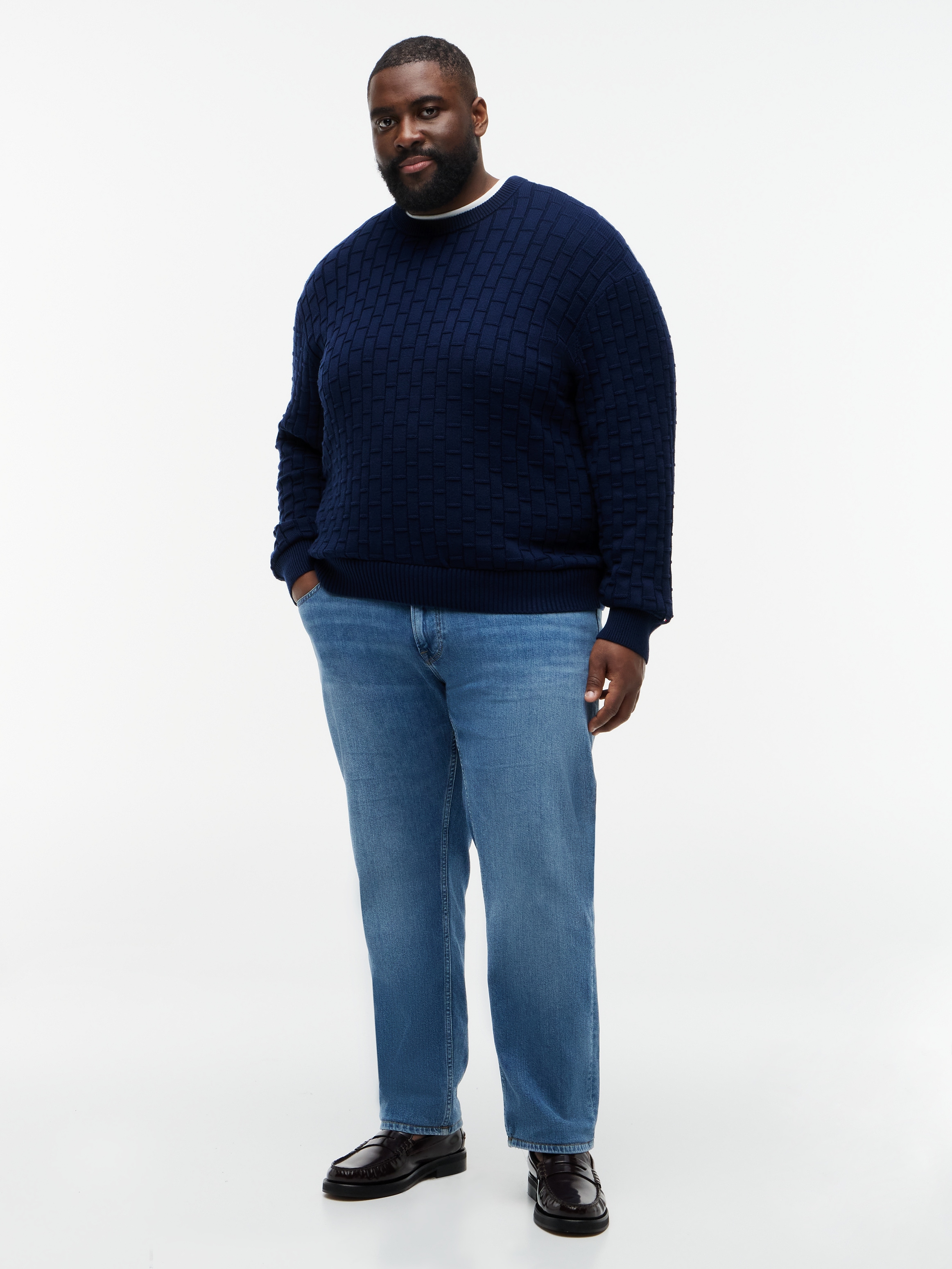 Tommy Hilfiger Big & Tall Rundhalspullover »BT-MOCK CABLE CREW NECK« Grosse Grössen