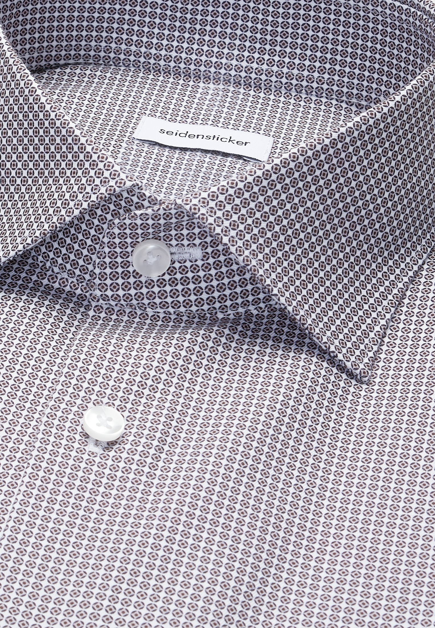 seidensticker Businesshemd »Schwarze Rose« Shaped 1/2 Kentkragen Druck