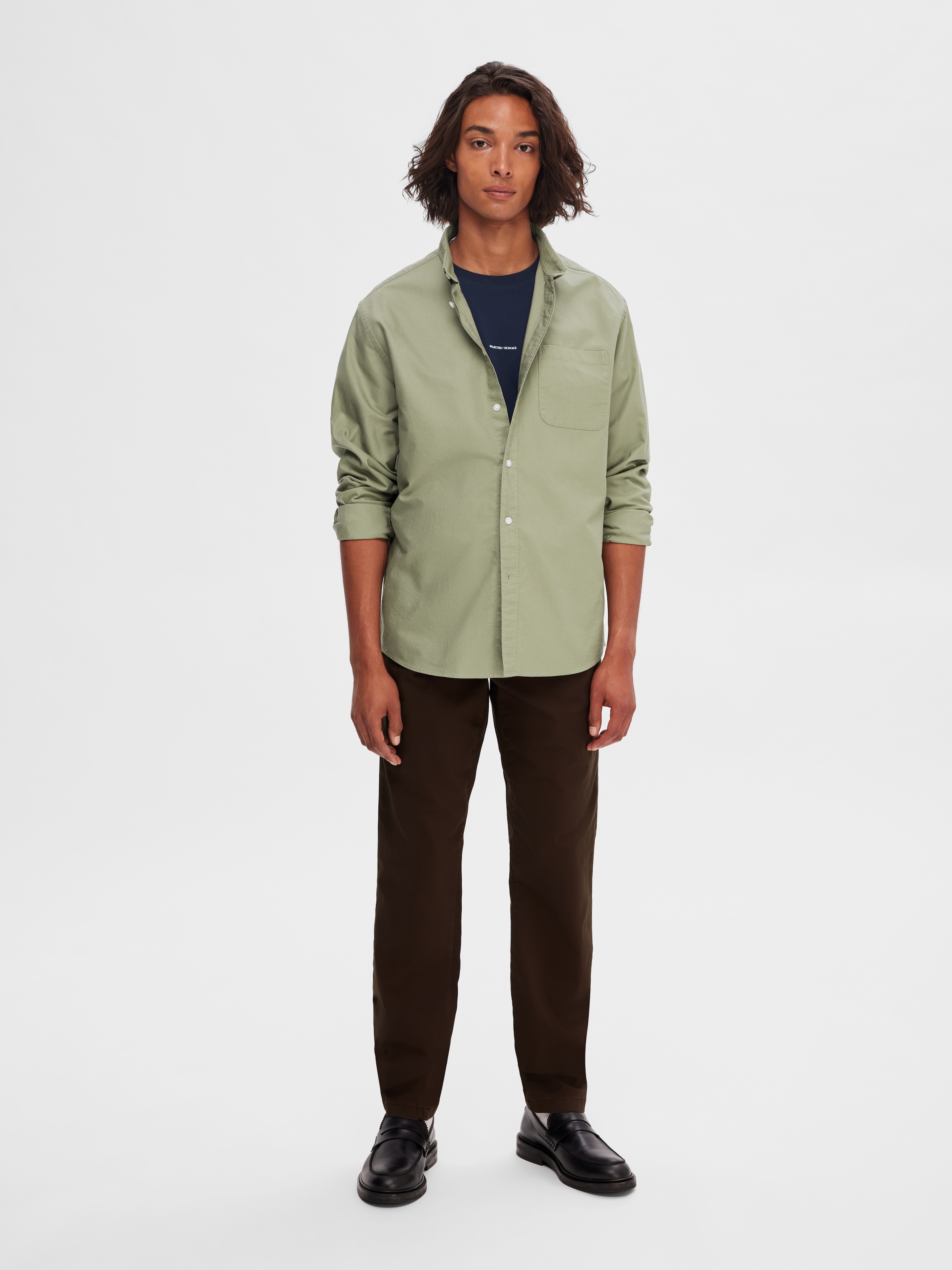 SELECTED Chemise à manches longues »SLHREGRICK-OX SHIRT LS NOOS« coton, coupe régulière