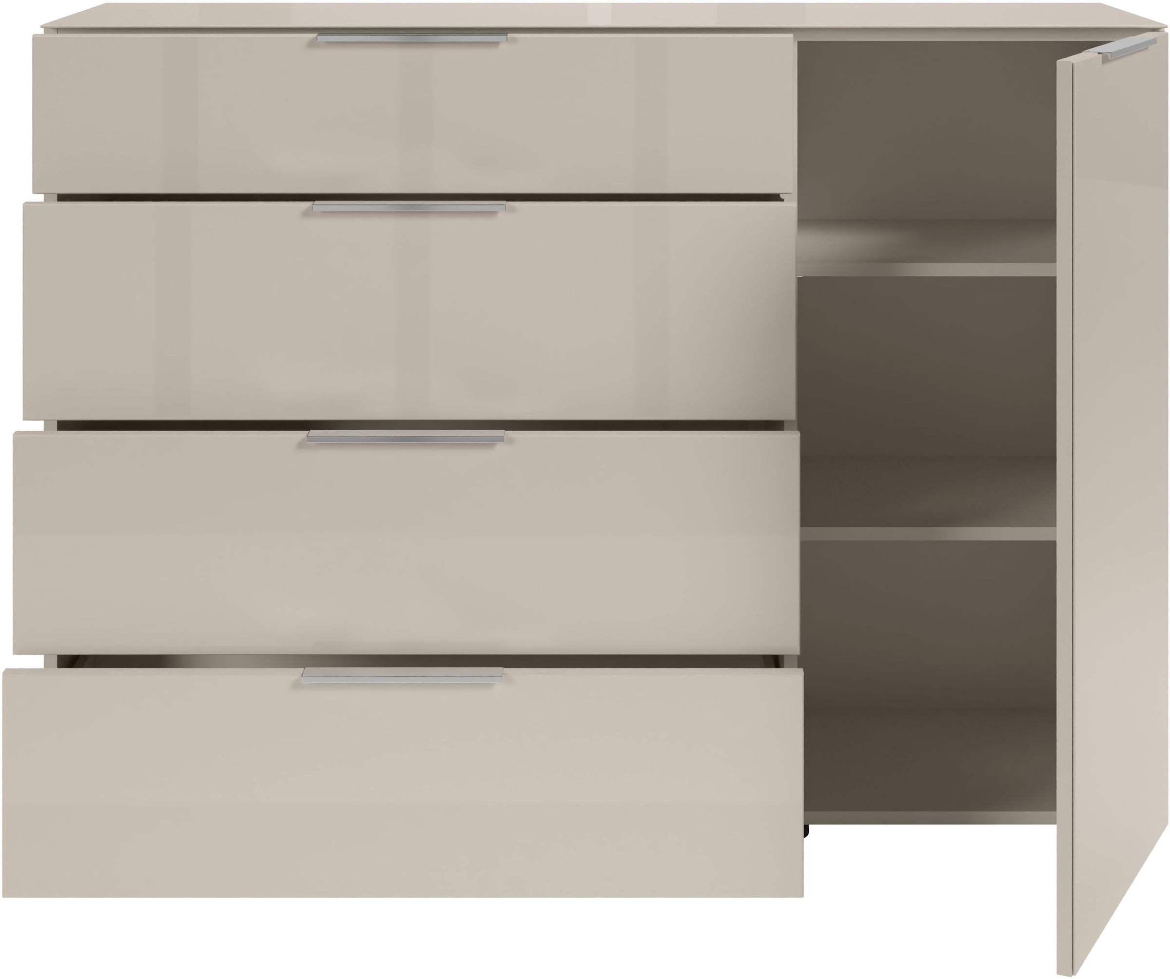 HBZ Kommode »Santorin, BxHxT 135x99x40 cm« 1 Stk. tlg. Breite 135cm, Softclose für Türen und Schubkästen, Melaminbeschichtung