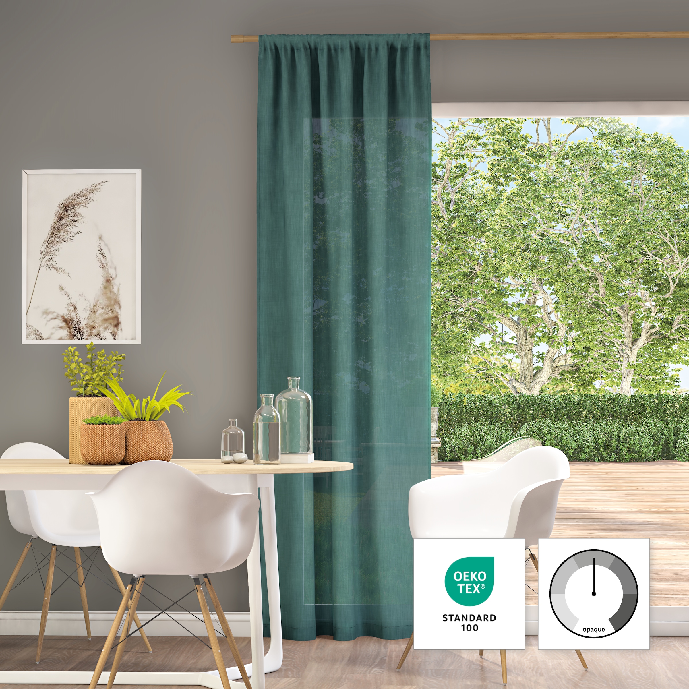 Neutex for you! Rideau »Mara-ECO« Passage tige 1 cuis tlg.