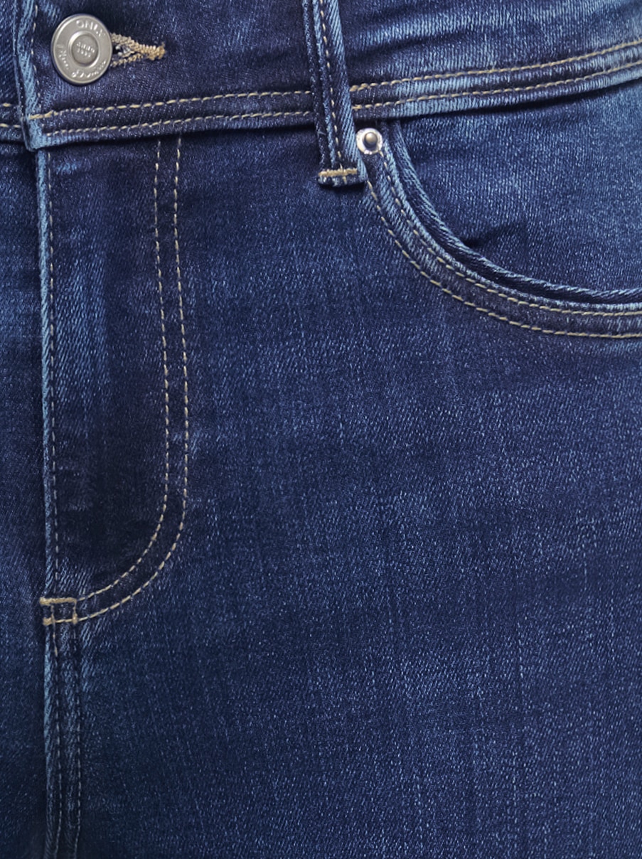 ONLY Jeans skinny »ONLLINEA MID WAIST LANK SK DNM« mélange de coton, taille moyenne, coupe skinny