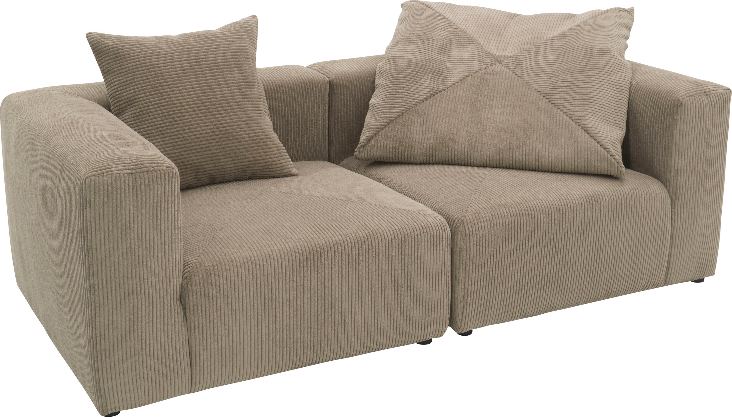 RAUM.ID 2-places »Gerrid« im Cordbezug, bestehend aus zwei Eckelementen