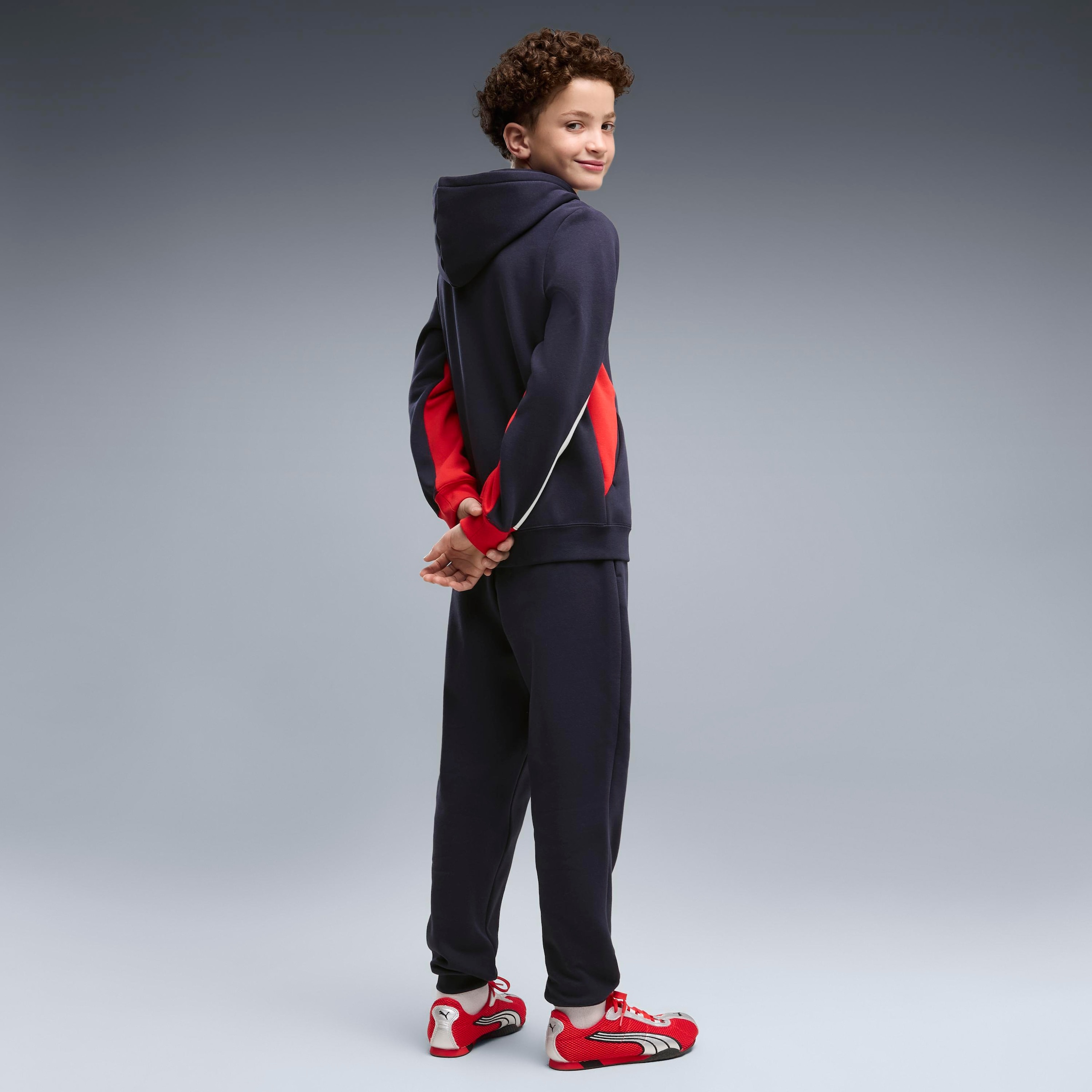 PUMA Trainingsanzug »ESS BLOCK FULL-ZIP SWEAT SUIT B« 2 2-teiliges Set, mit Reissverschluss am Oberteil, Regular Fit