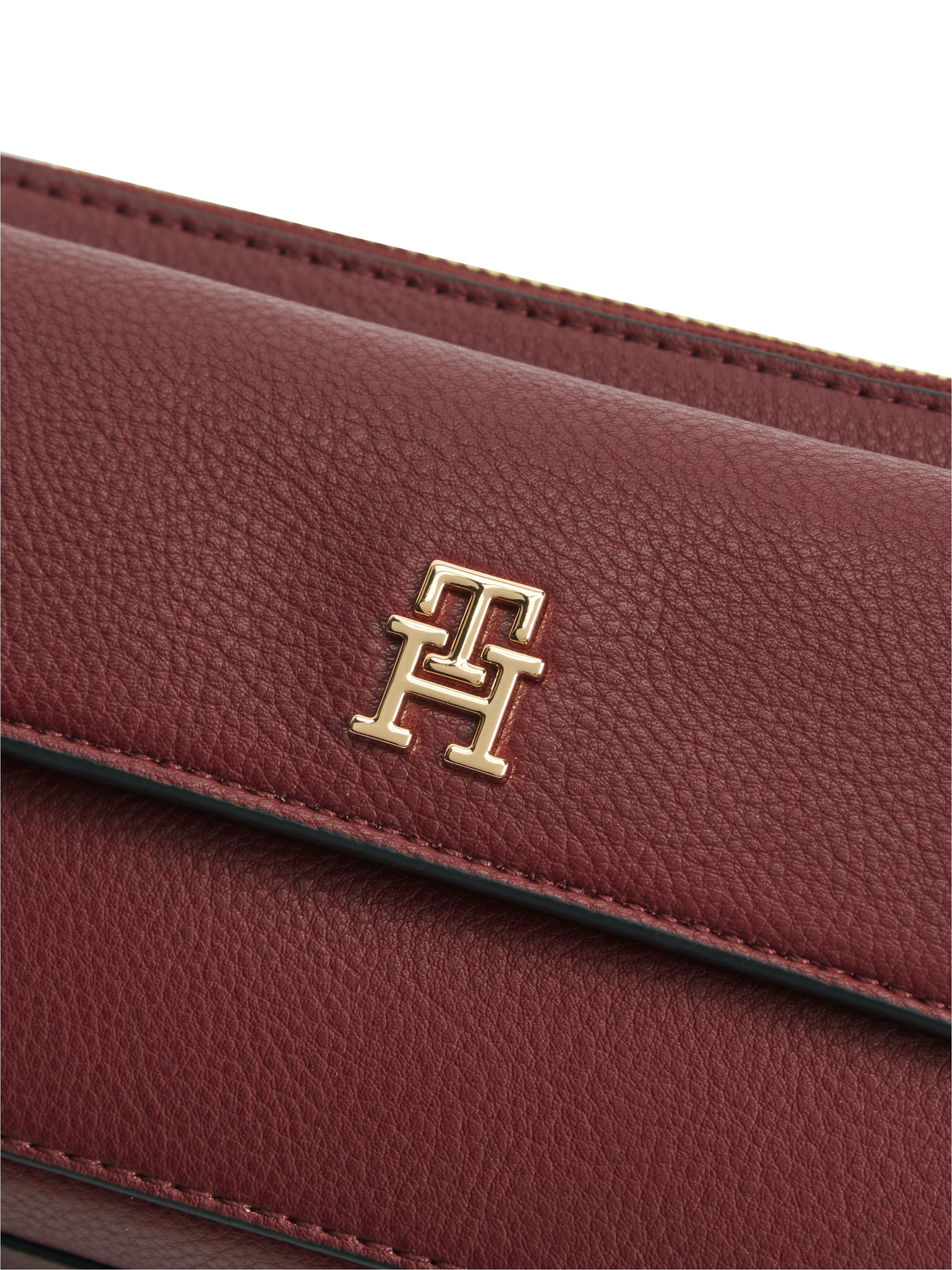 Tommy Hilfiger Sac à bandoulière »TH ICON CAMERA BAG« Damen Clutch, Schultertasche mit goldfarbenem TH-Logo