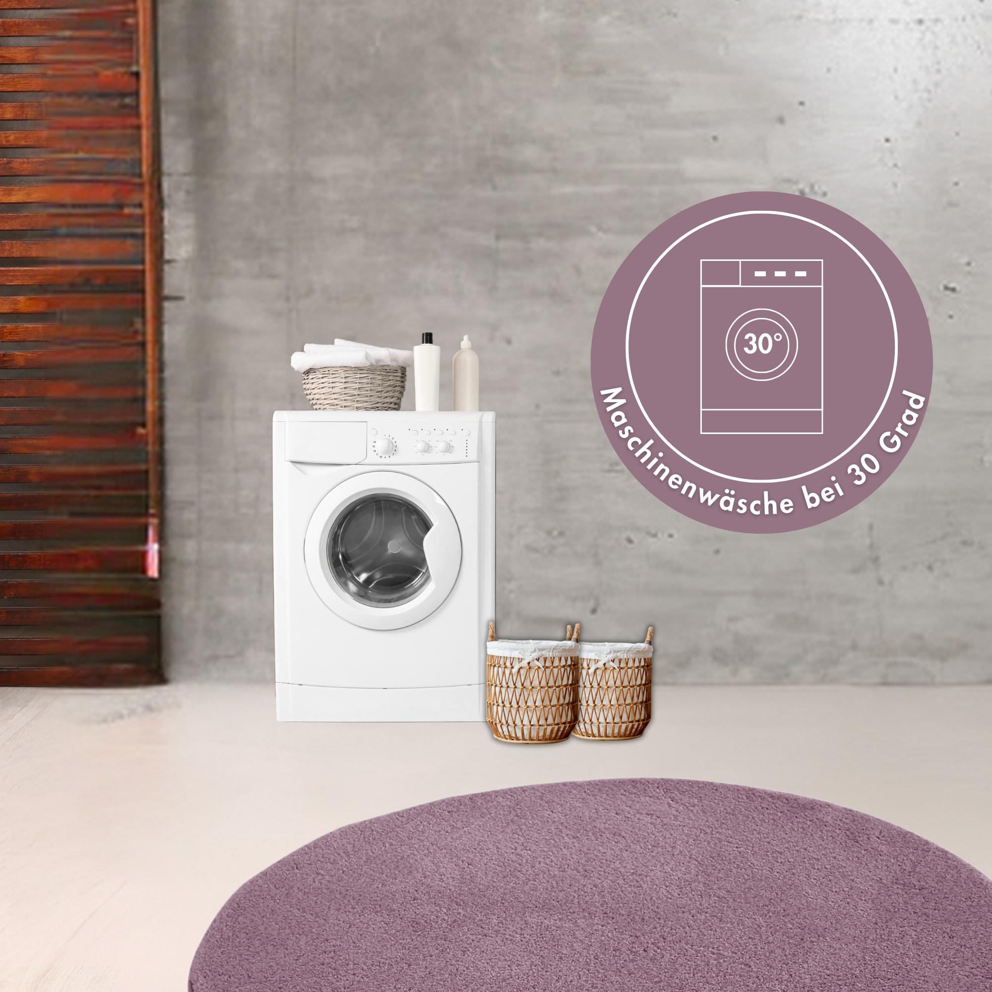 Andiamo Badematte »Arezzo« Höhe 16 mm rutschhemmend beschichtet fussbodenheizungsgeeignet | schnell trocknend Uni Farben, weich & kuschelig, auch in rund und als 2er Set erhältlich