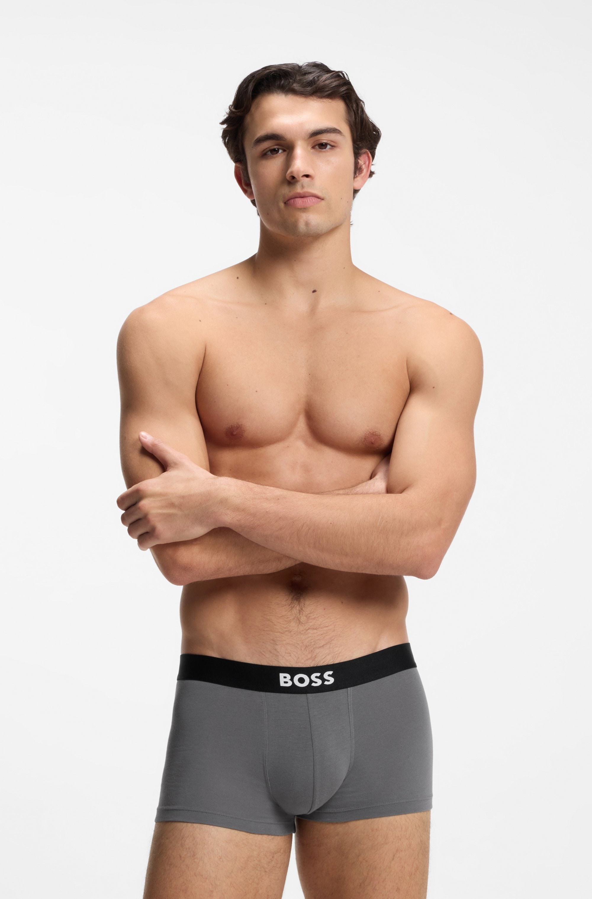 BOSS Tronc »Trunk 3P BOSS ONE« 3 cuis hauteur de ceinture moyenne, 1x à motifs, 2x unicolores