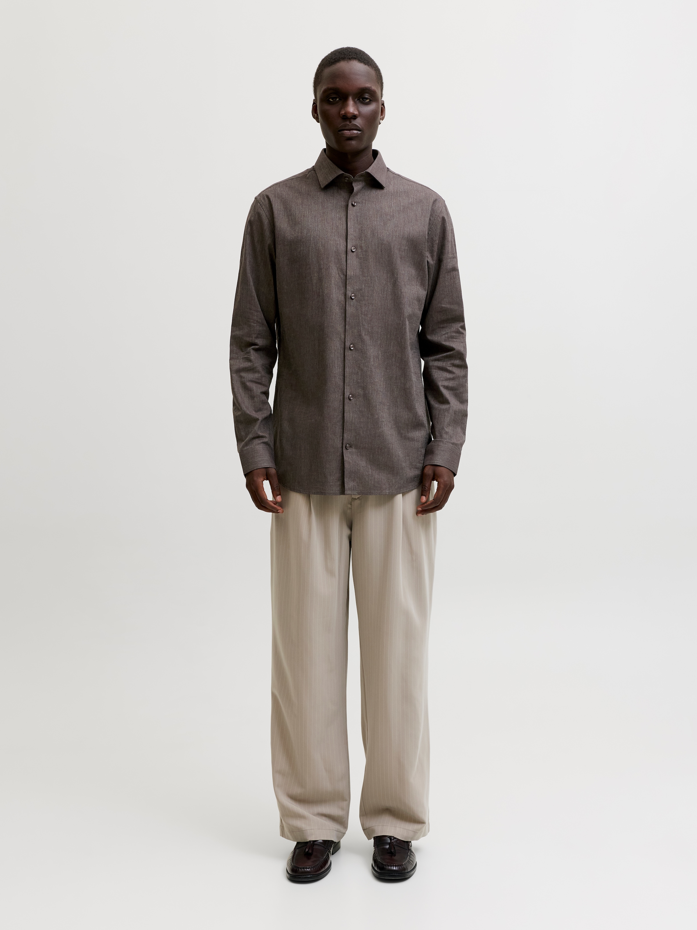 Jack & Jones Langarmhemd »JPRBLAPARKER HEATHER L/S SHIRT STYD« Baumwolle, slim fit