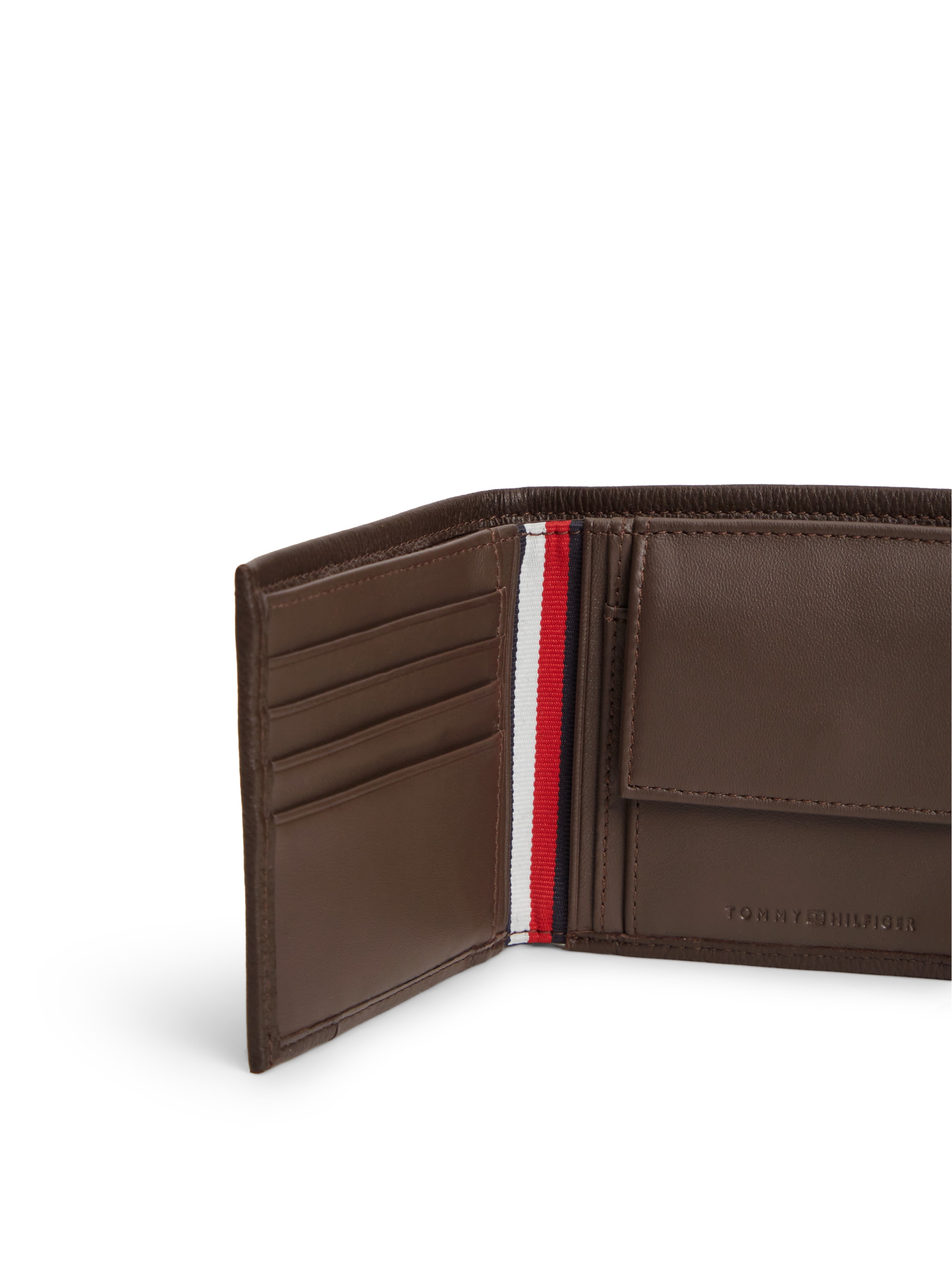 Tommy Hilfiger Geldbörse »TH CORP CC AND COIN« Herren Geldbeutel, Portemonnaie mit farbigem Textilstreifen im Inneren