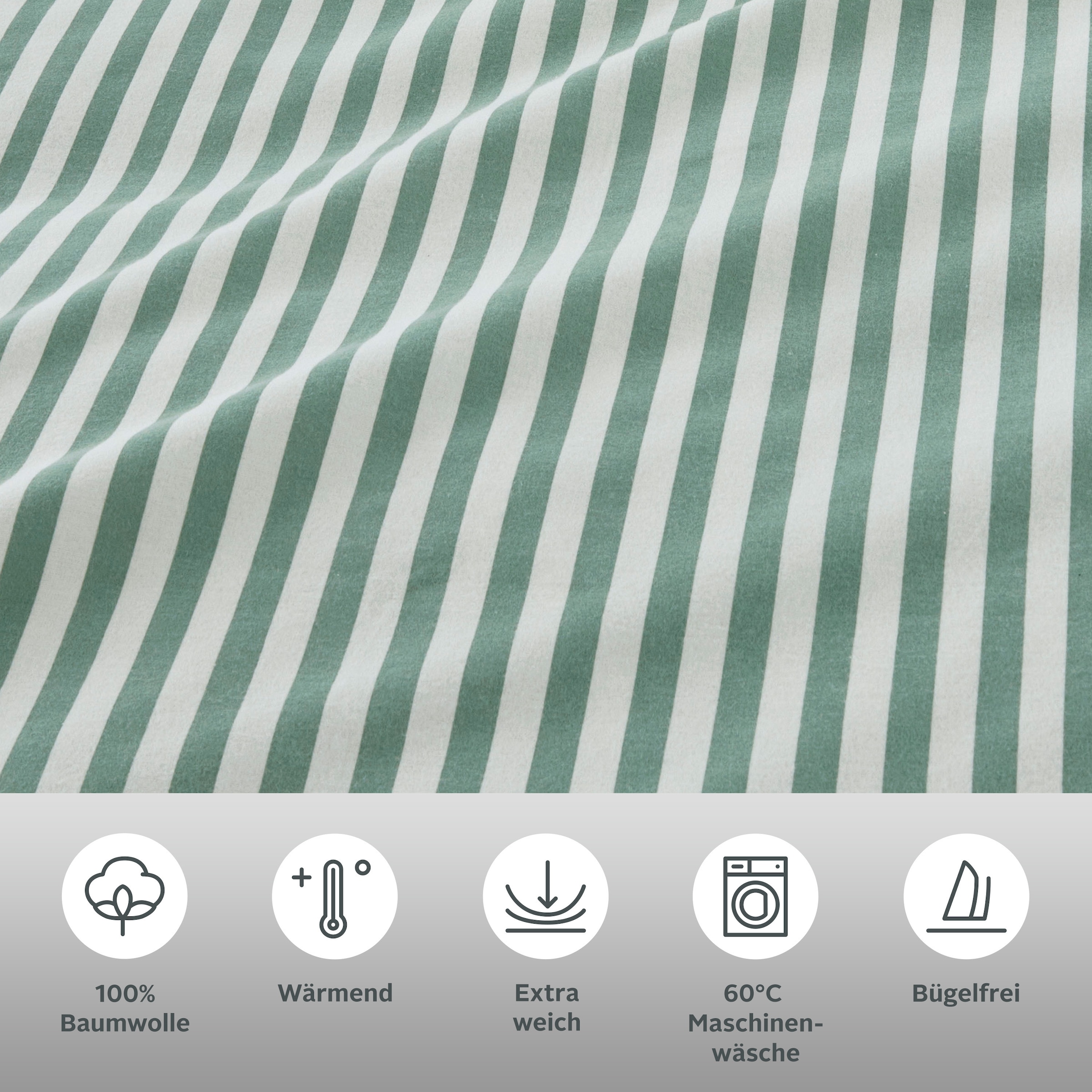 LeGer Home by Lena Gercke Linge de lit »Linnea« 2 en 100% coton, motif rayé