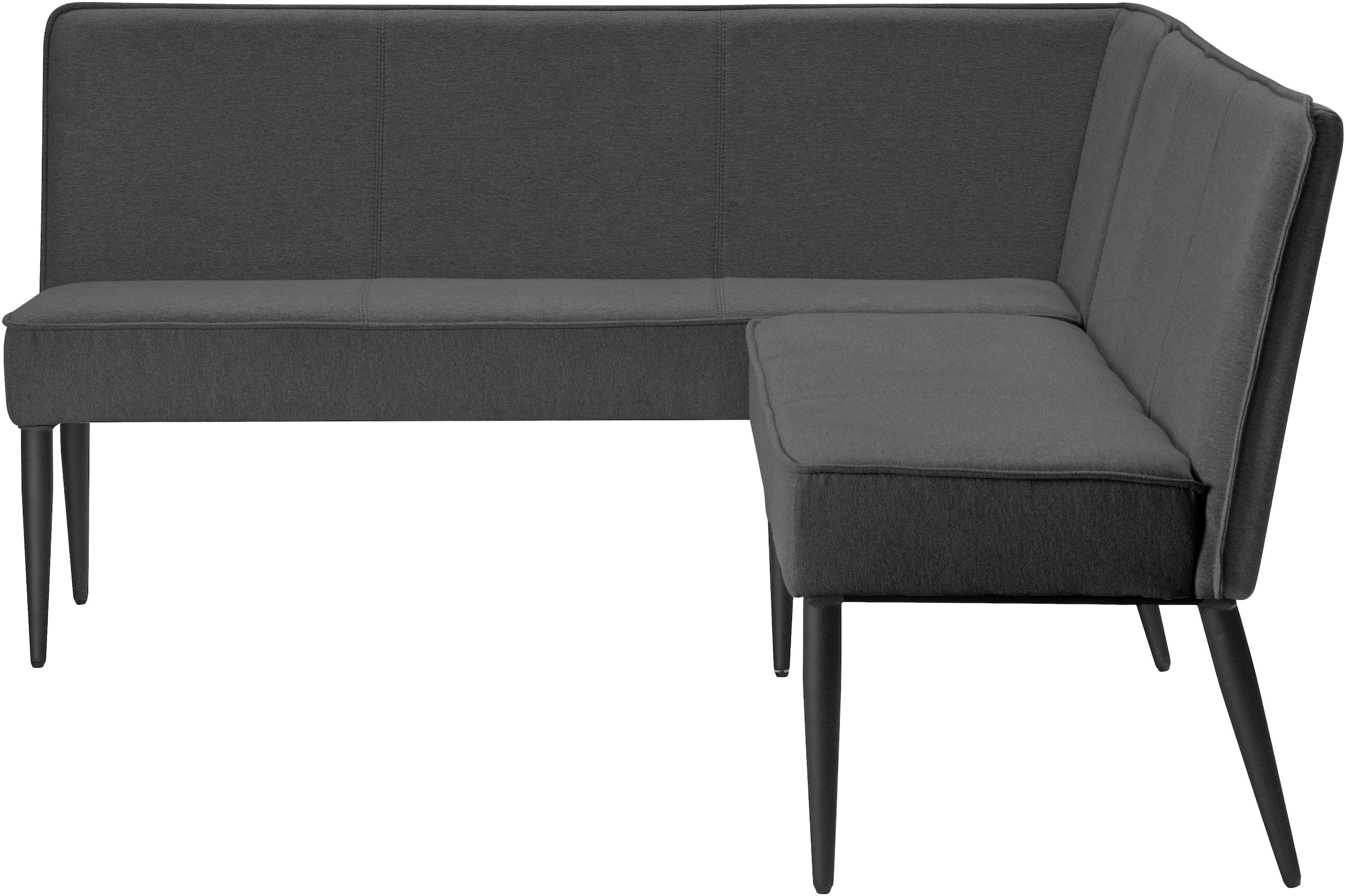 GOODproduct Banc d'angle »Lenzrose,« Esszimmerbank, Bank,,  mit Taschenfederkern, schwarzes Metallgestell, Breite 202 cm