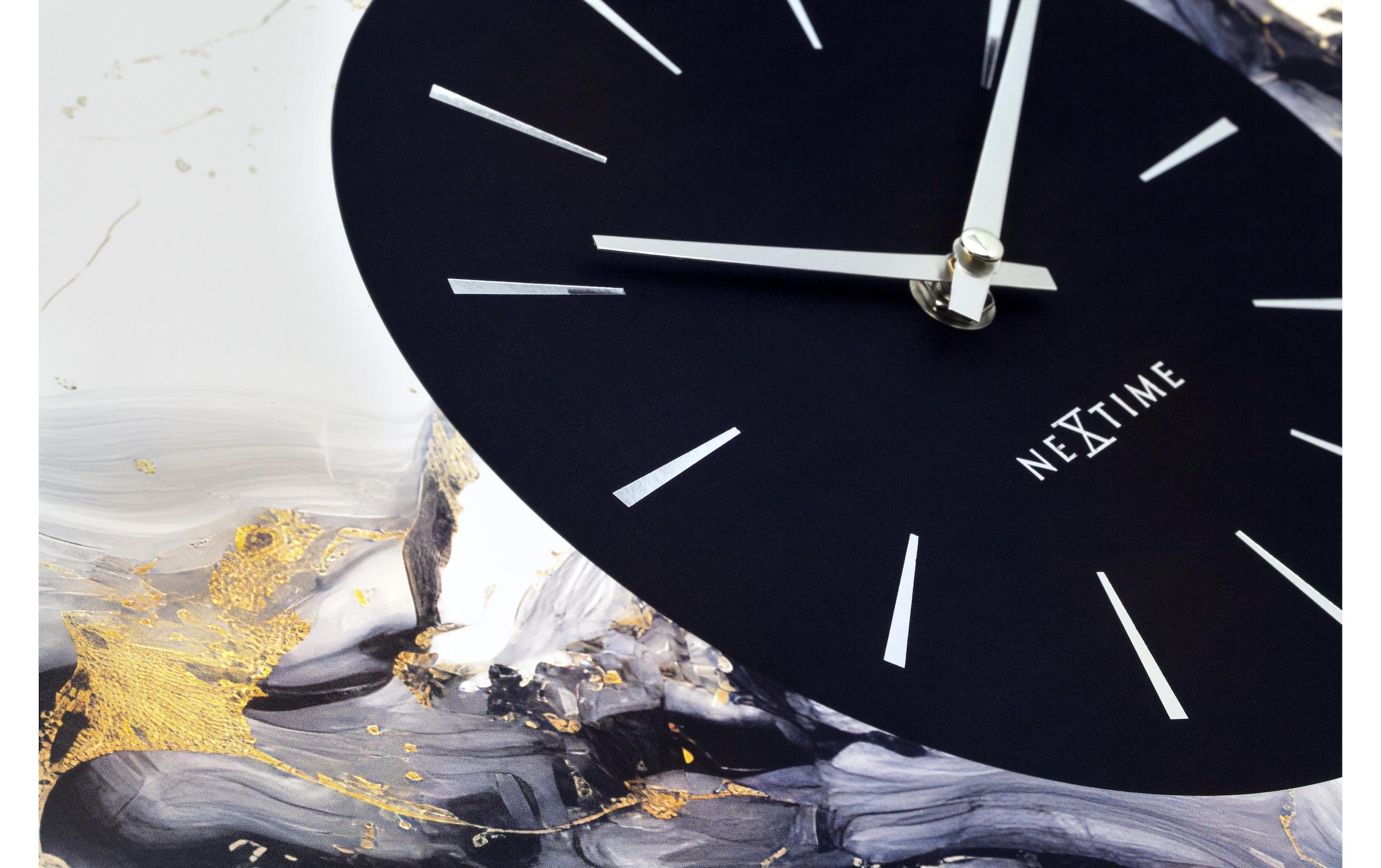 NEXTIME Horloge murale »Marble Duo«