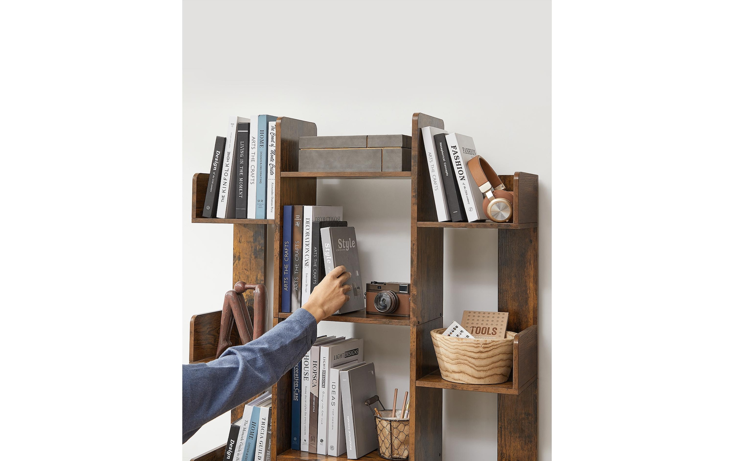 VASAGLE Regal »86 x 25 x 140 cm Braun«