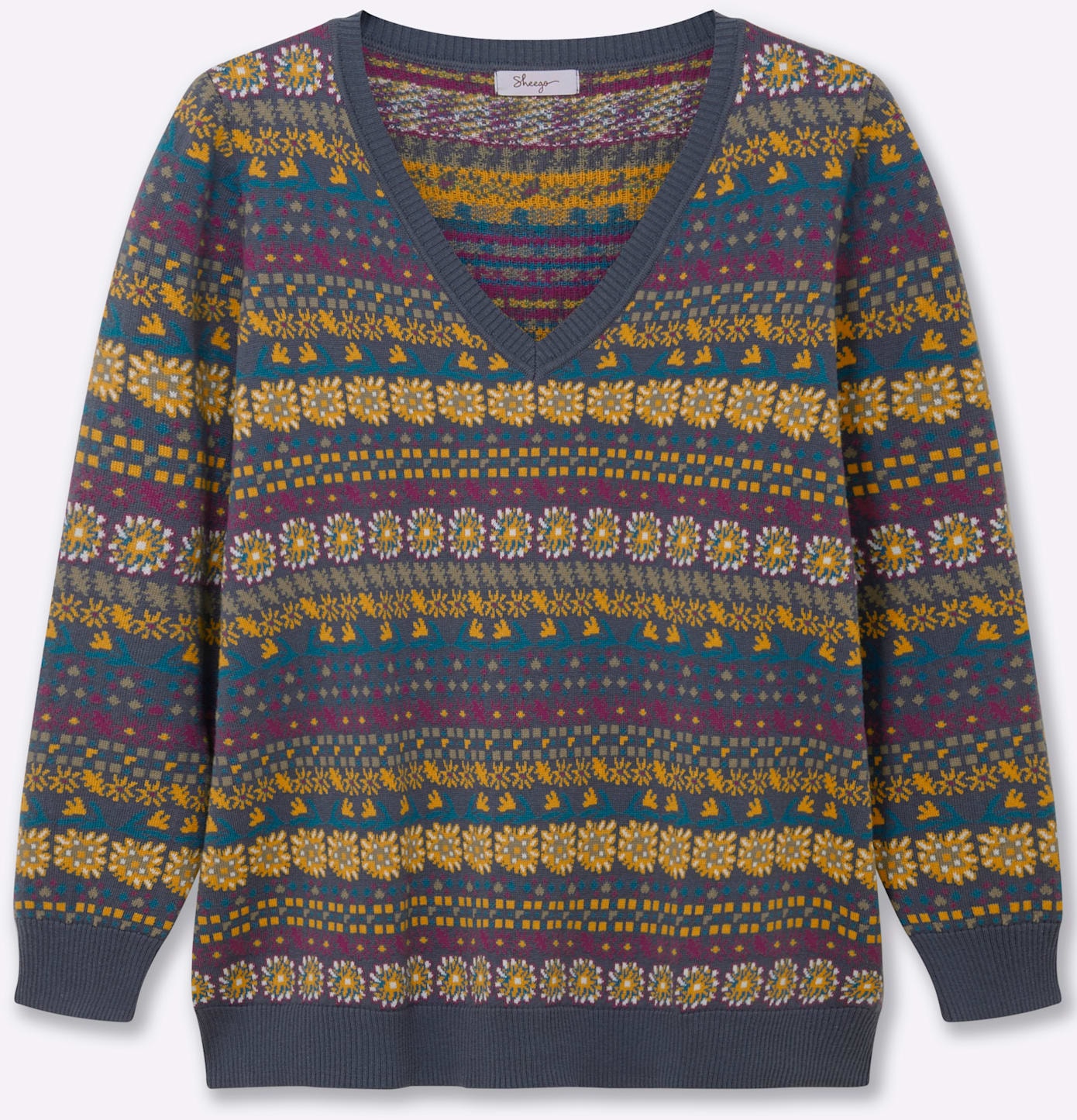 Sheego Jacquardpullover »Pullover«
