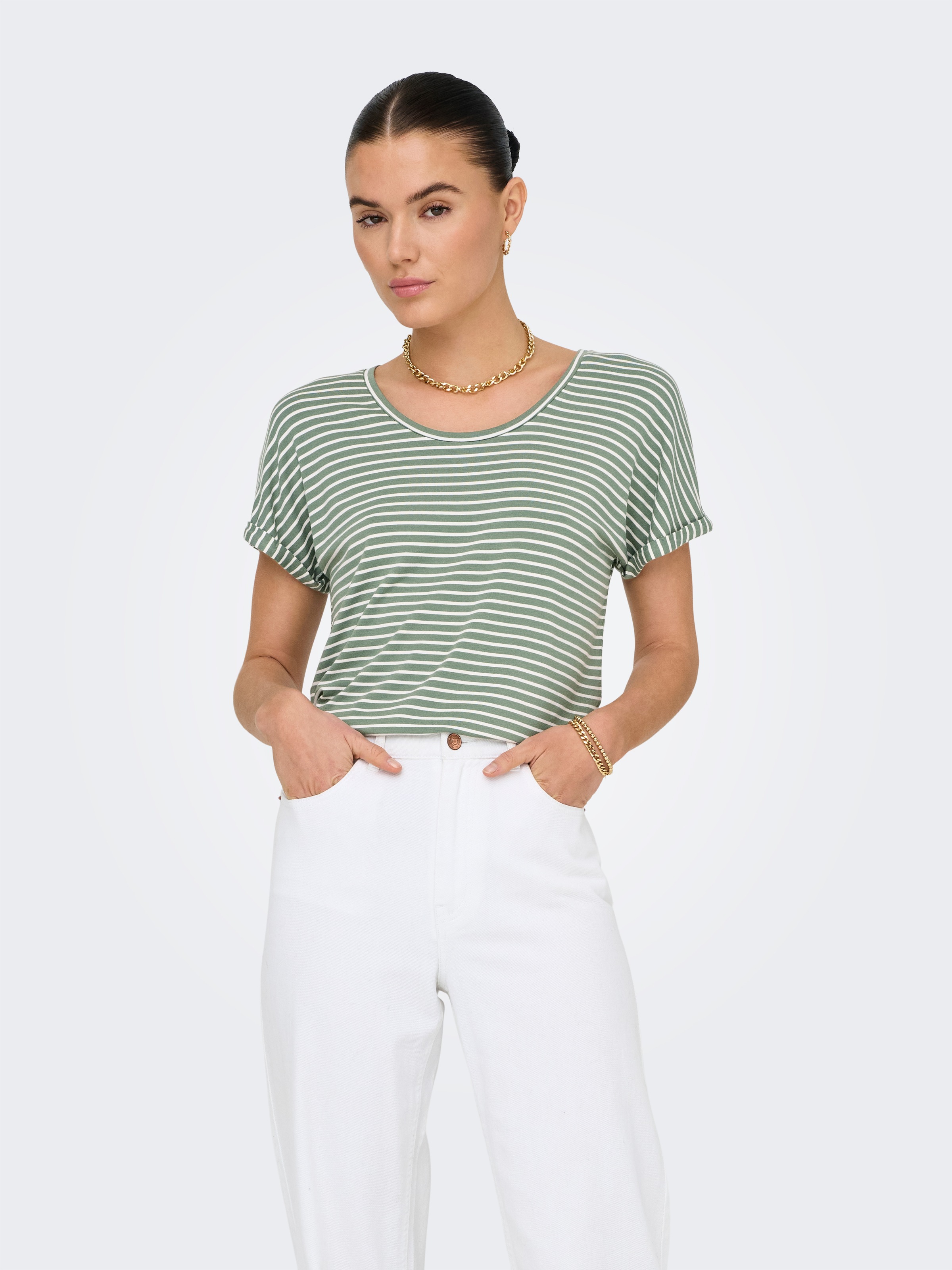 JDY Kurzarmshirt »JDYSISSY S/S O-NECK TOP JRS«