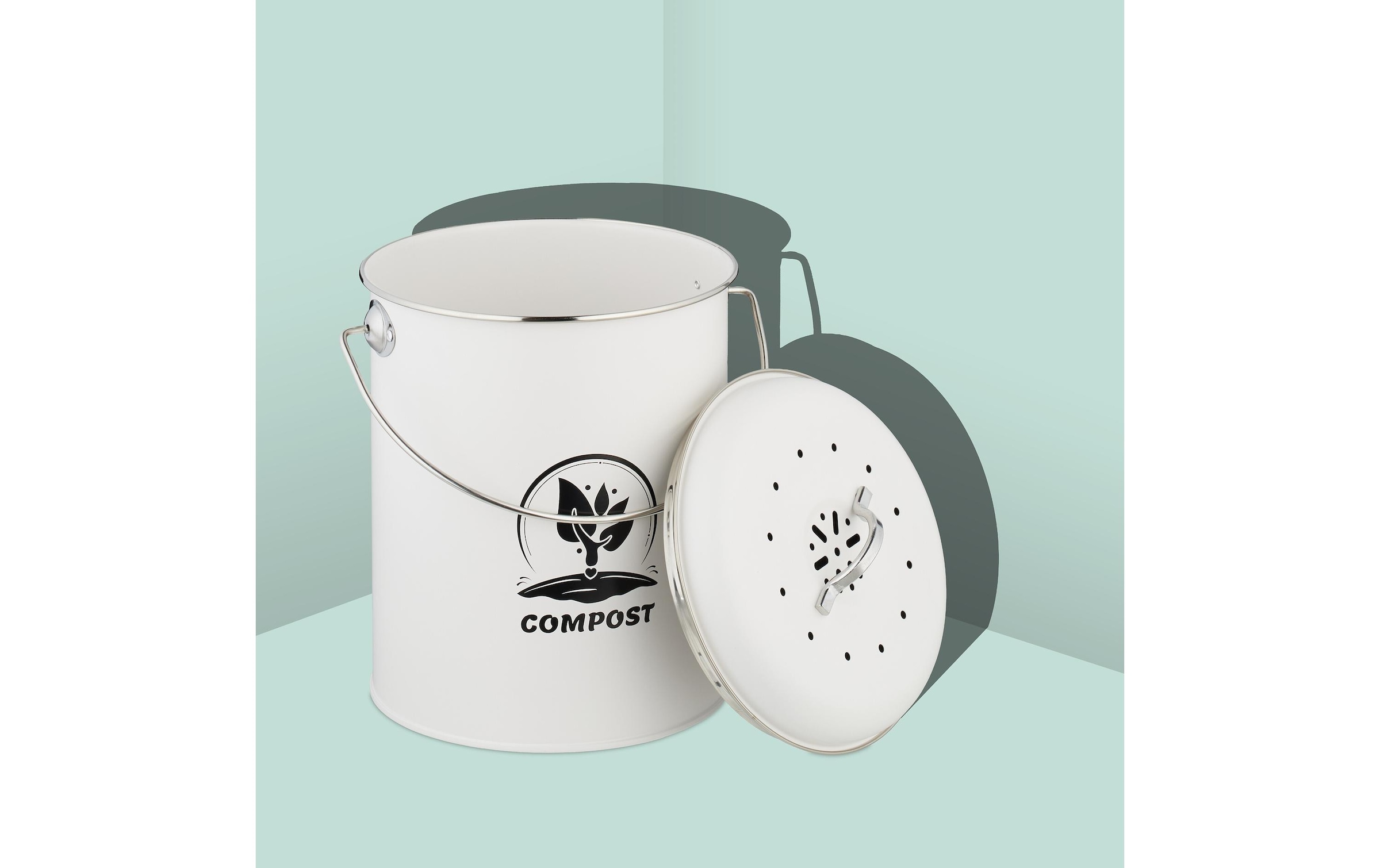 relaxdays Biomülleimer »mit Geruchsfilter 5,5 l«