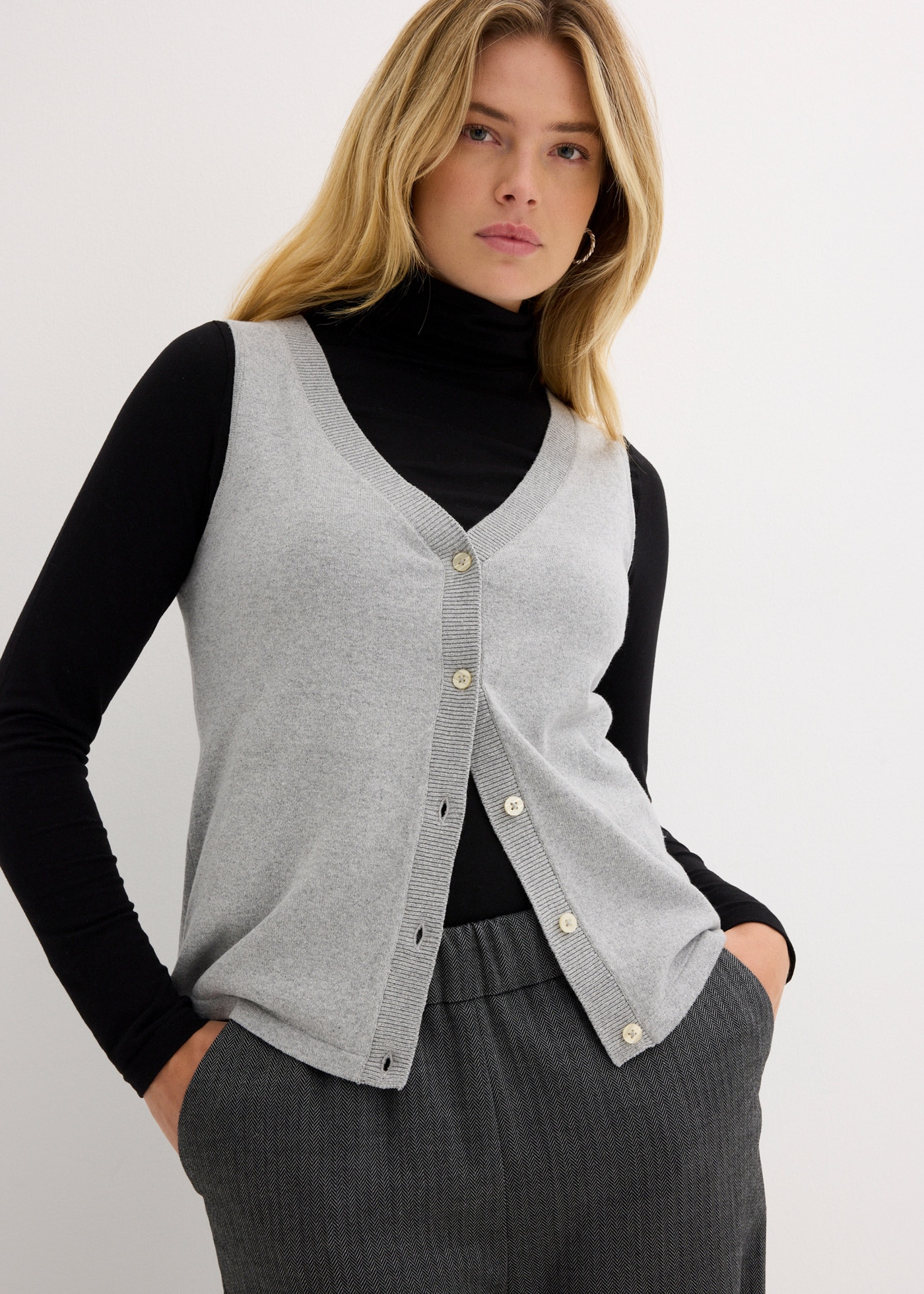 bonprix Pantalon palazzo  aus Viskose, lockere Passform, mit Bequembund, casual Stil