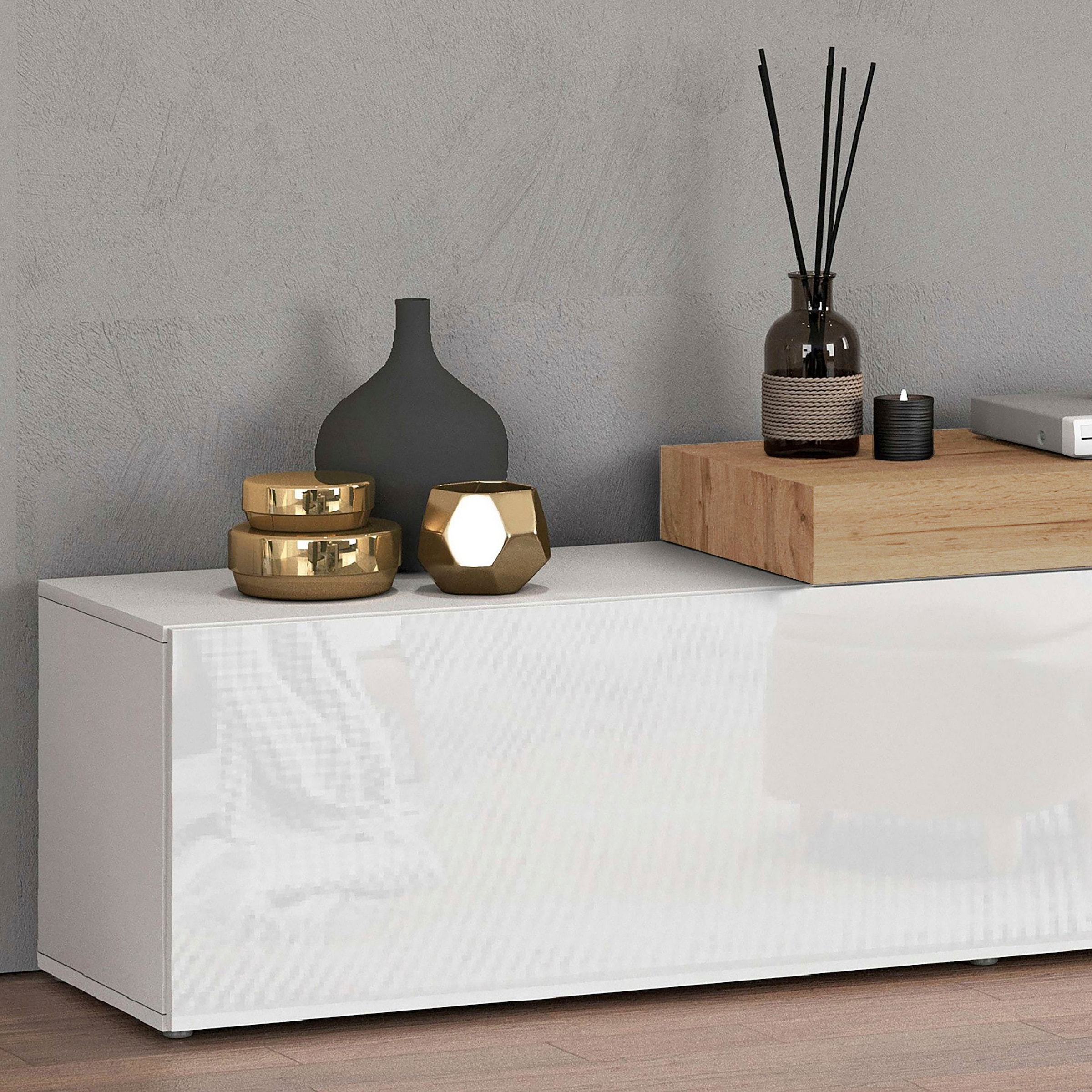 GOODproduct Meuble mural »Chronos Wohnwand, Medienwand, 5-er set« Set, 5 cuis tlg.