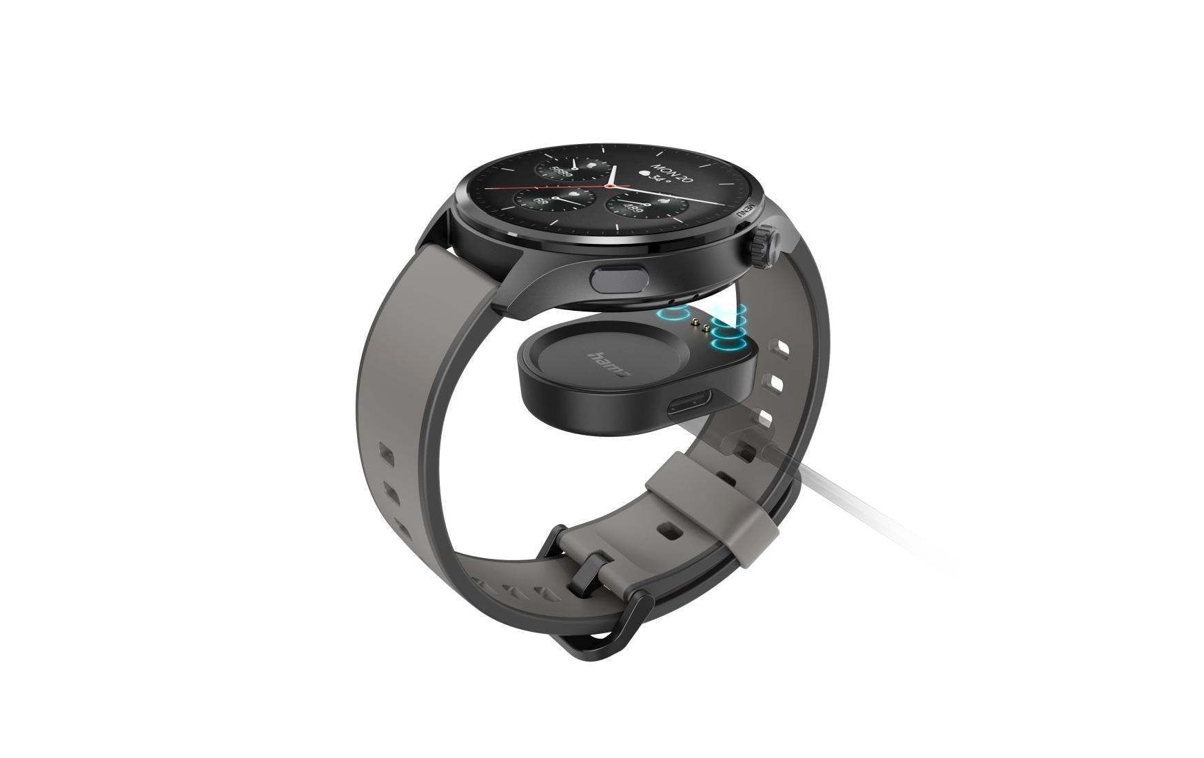Hama Smartwatch »Smartwatch m. GPS (1,43", Musikspeicher, Telefonfunktion, wasserdicht)«(/ 1,43 ″)