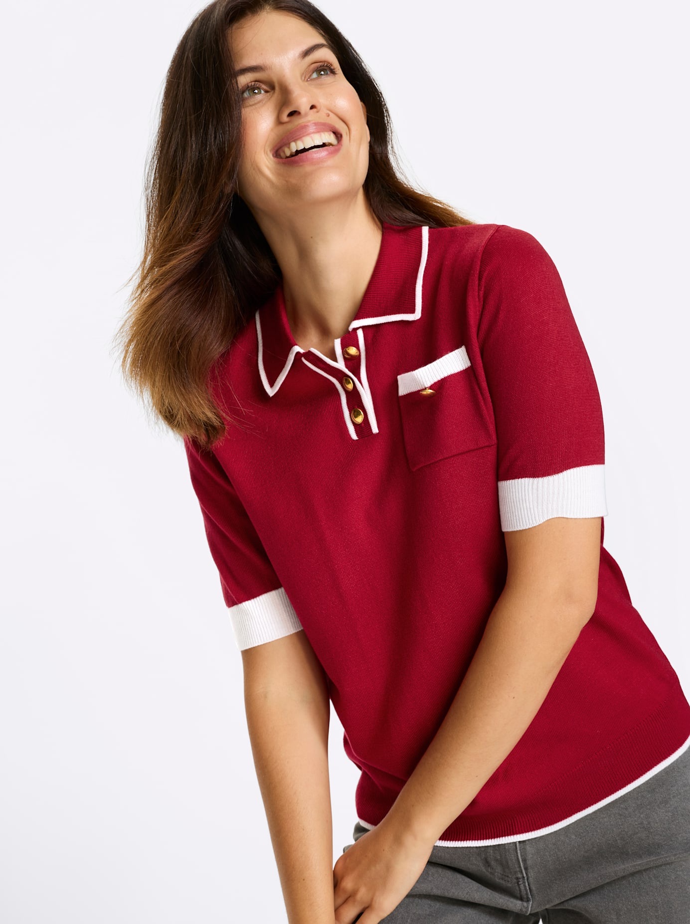 Classic Basics Kurzarmpullover »Polopullover«