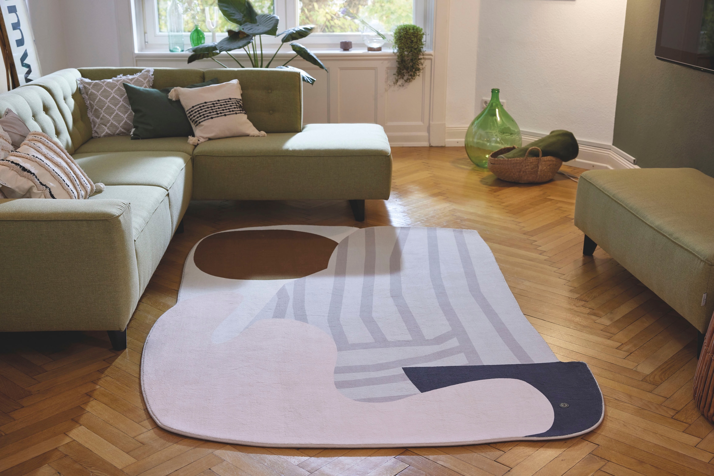 TOM TAILOR HOME Tapis »Shapes - SEVEN« Forme de motif 5 mm Höhe Kurzflor, bedruckt, modernes Design