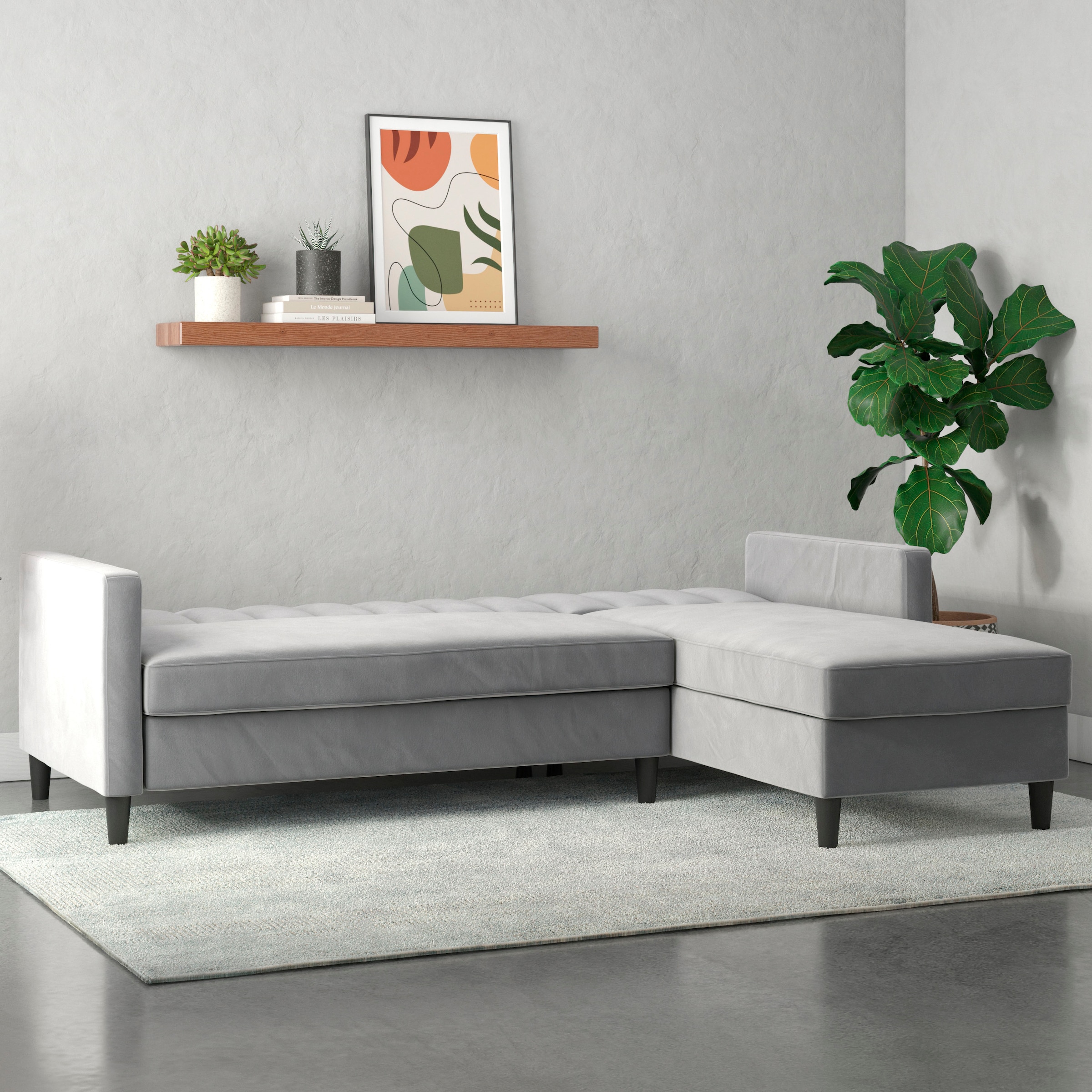 Dorel Home Canapé d'angle »Celine, L-Form,« mit Bett-Funktion und Stauraum. Recamiere beidseitig montierbar