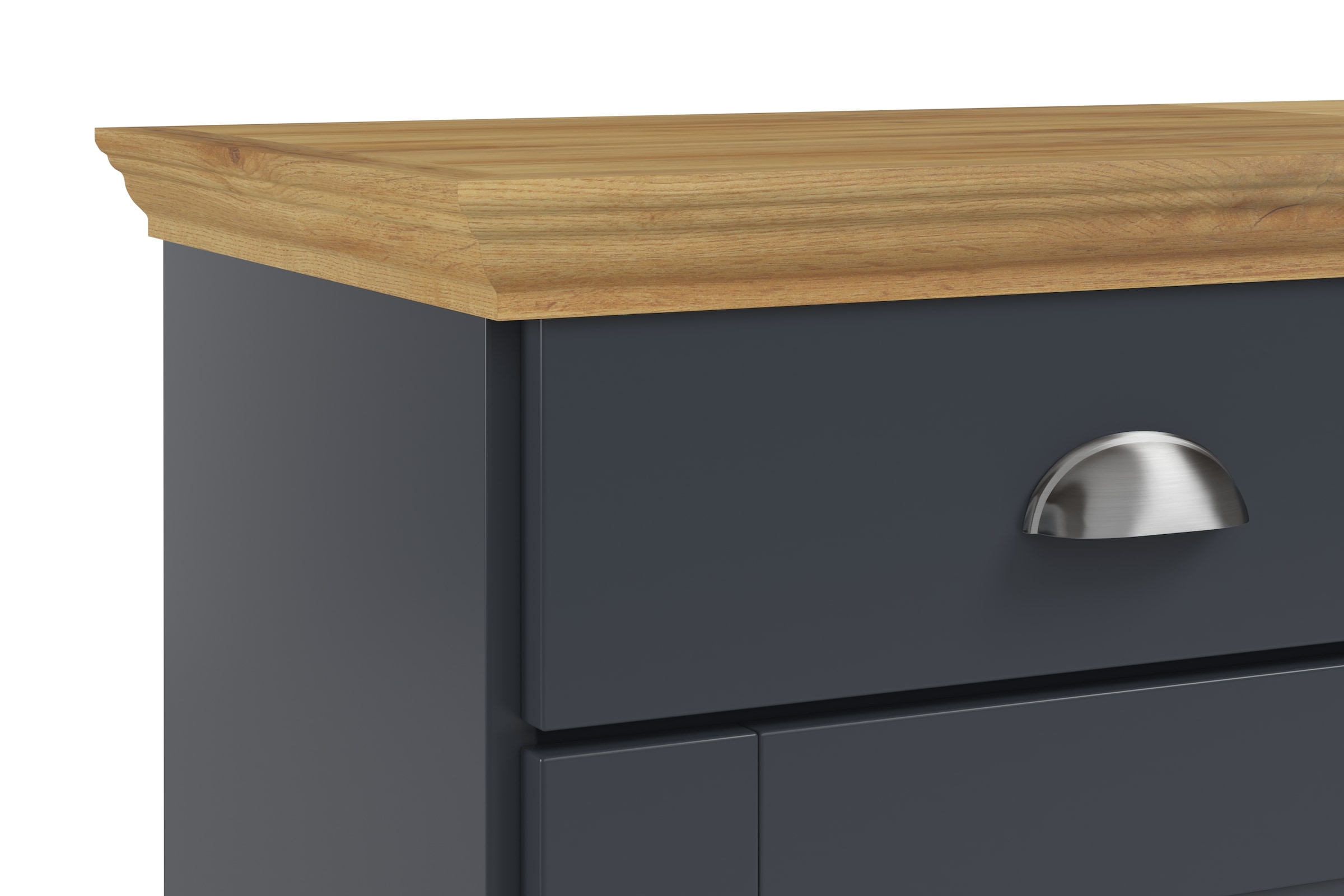GOODproduct Buffet »Motala« Kommode, 3 Schubladen und 2 verstellbare Einlegeböden, Breite 125 cm
