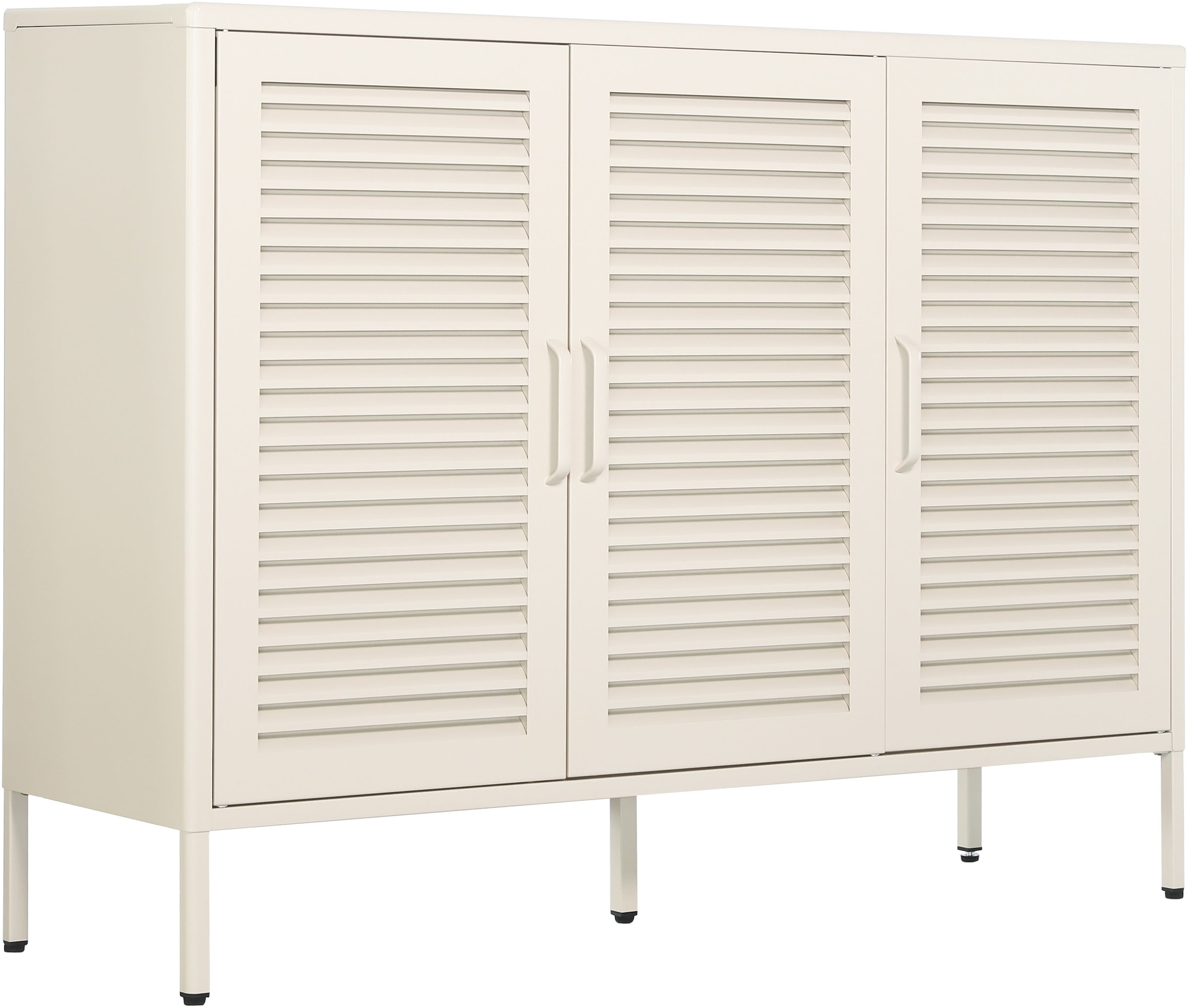 GOODproduct Wäscheschrank »GERRON Sideboard Wäscheschrank Metallschrank« Schrank Anrichte Kommode Breite 120cm mit 3 Türen