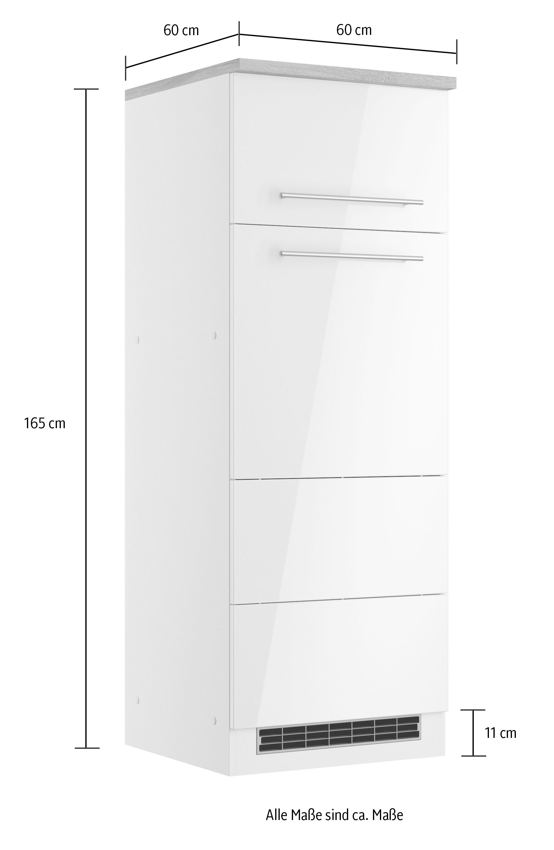 KOCHSTATION Armoire réfrigérée encastrable »KS-Wien« devants cloutés au look élégant