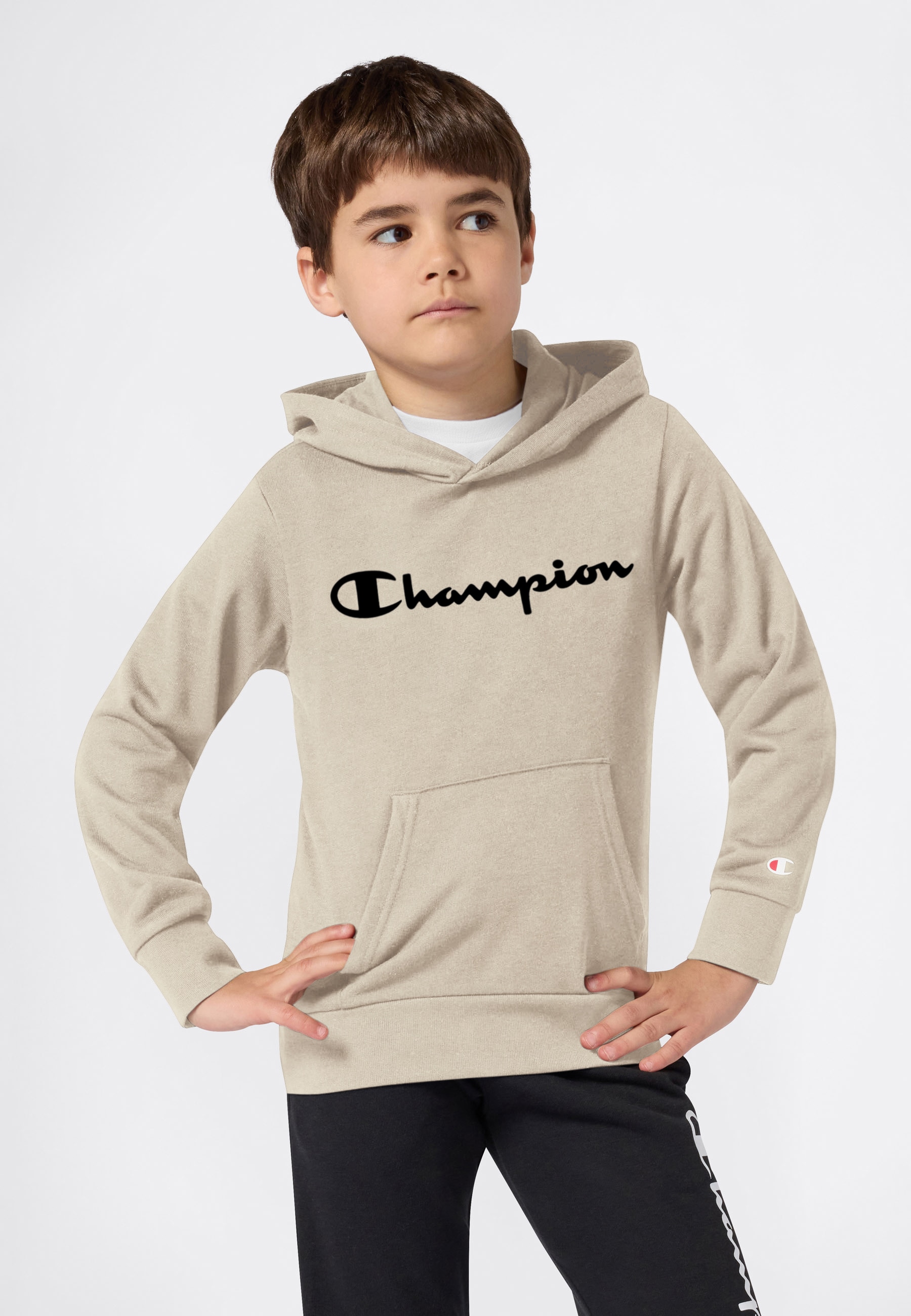 Champion Sweat à capuche »ICONS CONTRAST Terry Hoodie«, für Kinder, sportlicher Stil, aus Baumwolle und Polyester
