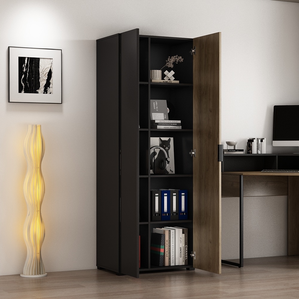 GOODproduct Armoire de classement »ASPEA-AS1T5F« Ensemble,  armoire polyvalente, design moderne avec effet panneau acoustique