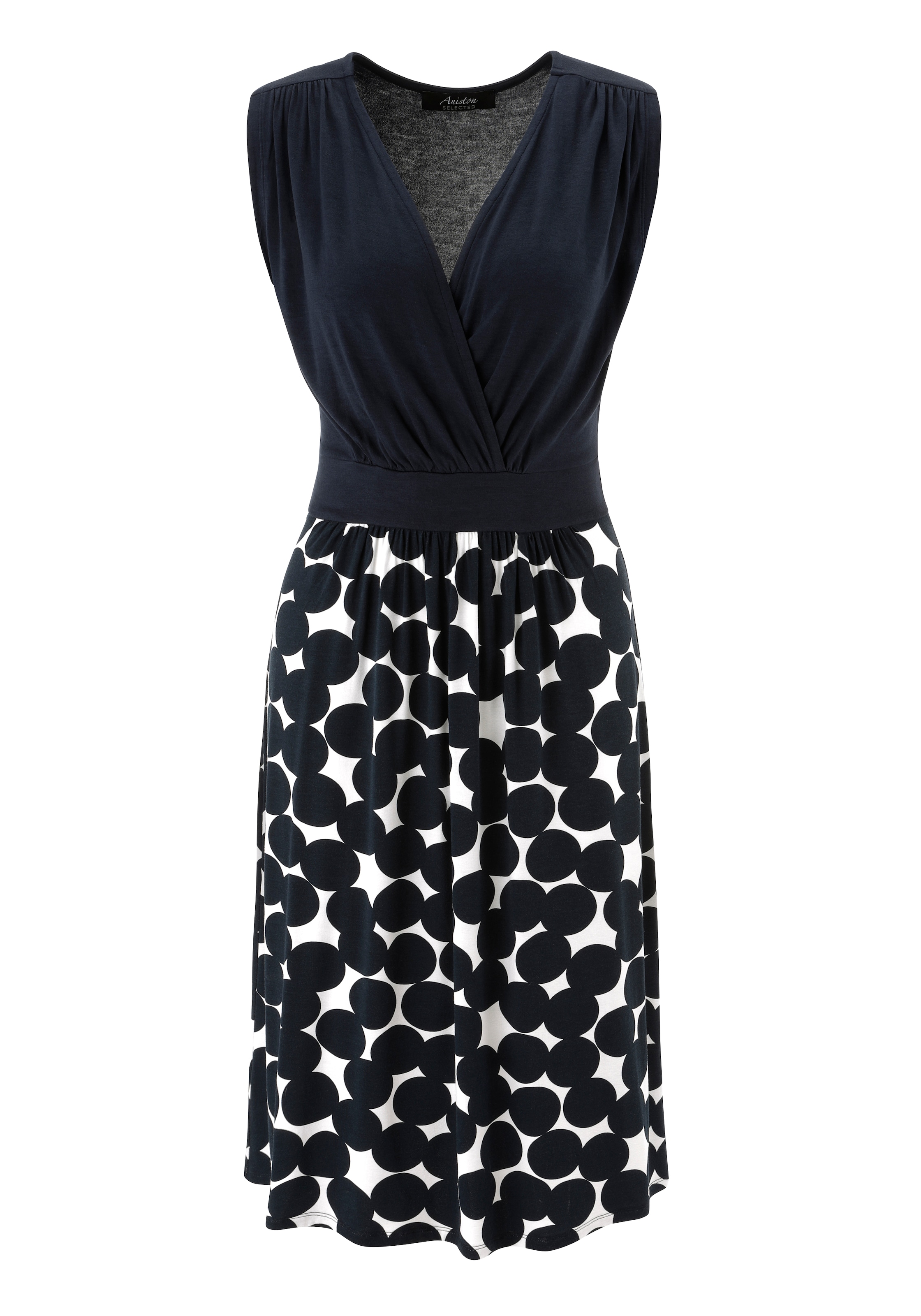 Aniston SELECTED Robe en jersey mit eleganter Wickeloptik und V-Ausschnitt - NEUE KOLLEKTION