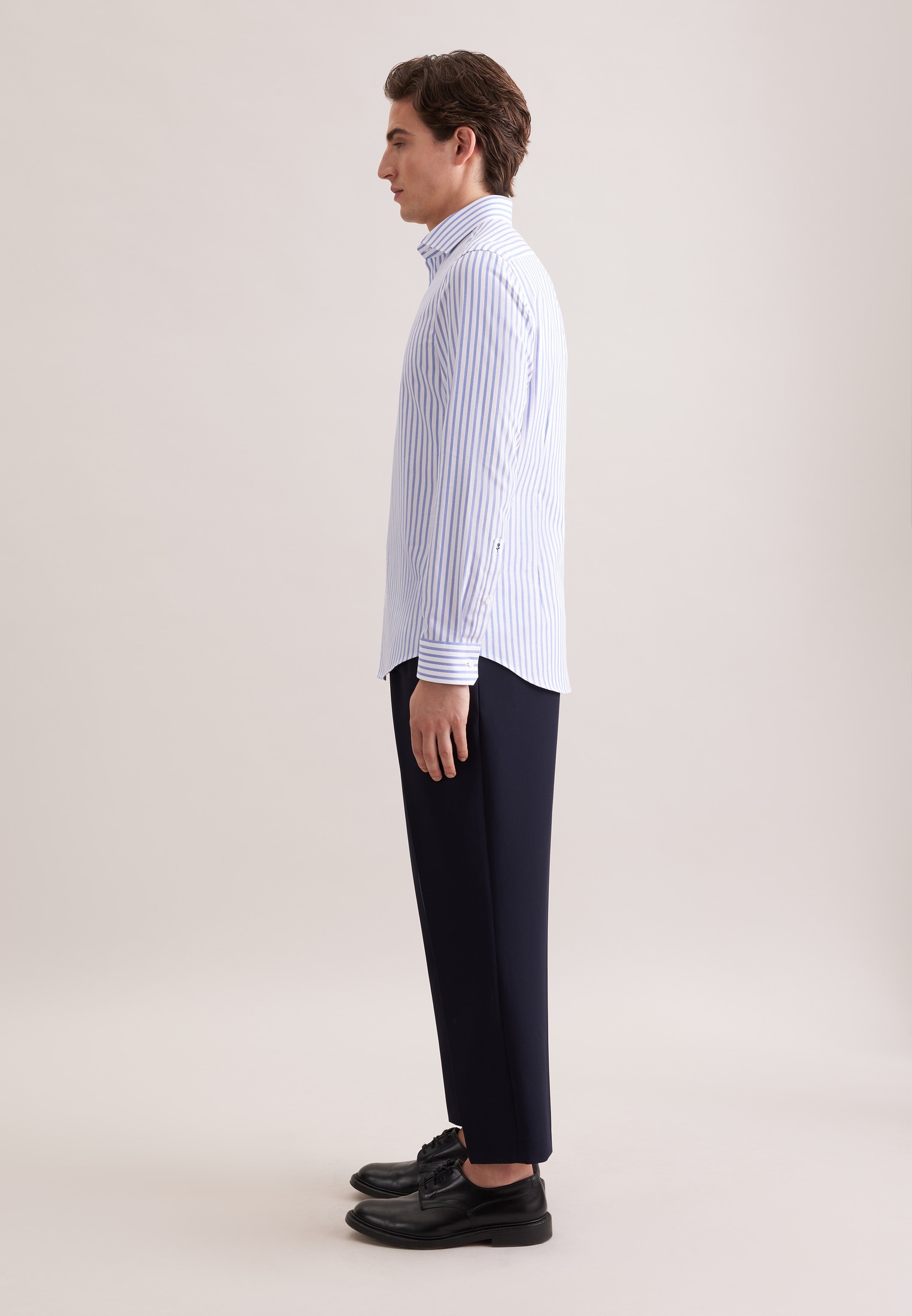 seidensticker Businesshemd »Schwarze Rose« Shaped 1/1 Kentkragen Gestreift