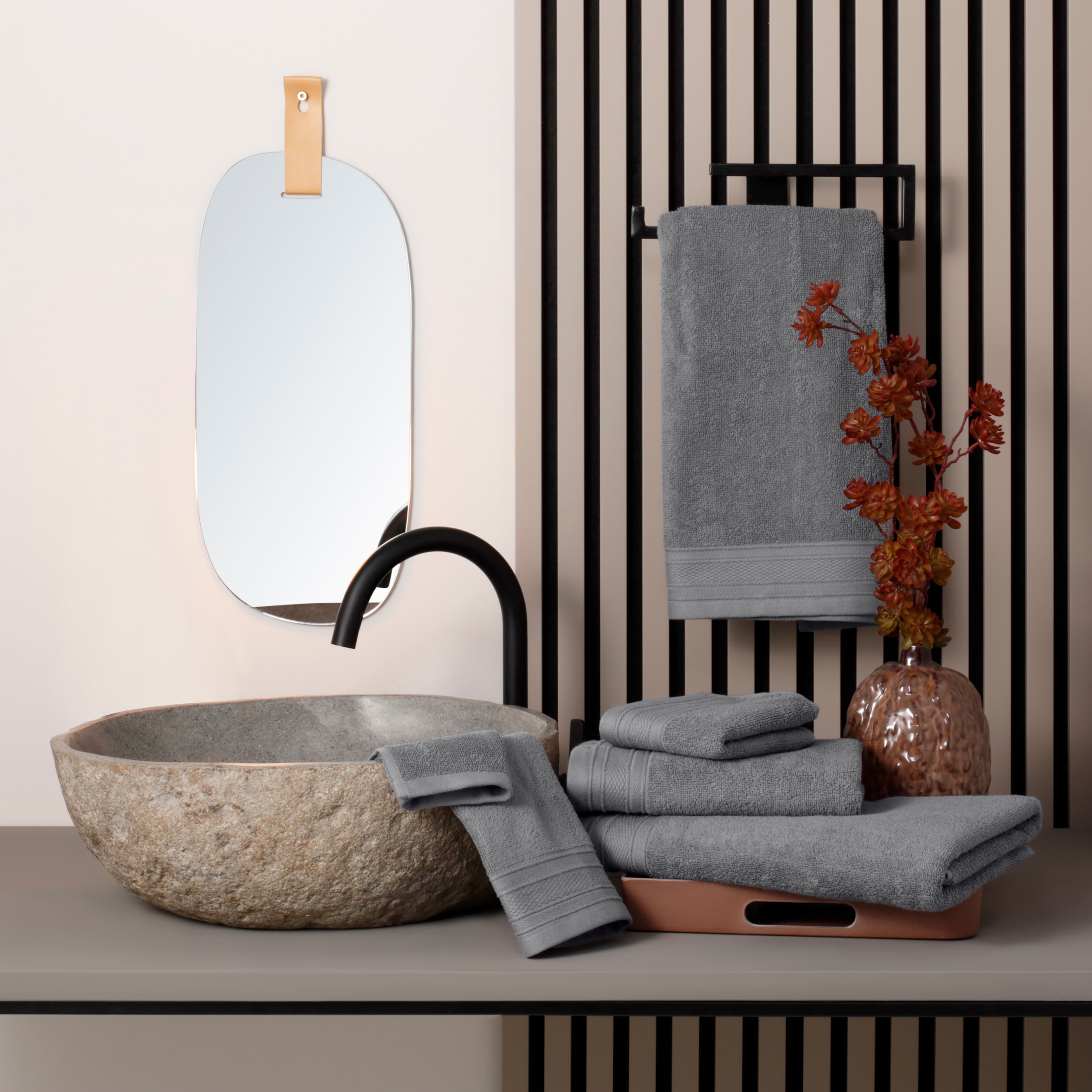 Bruno Banani Set de serviettes »Robby, Premium Handtücher, 500 gr/m², 100% Baumwolle« Set 5 cuis Frottee Duschtücher, Handtücher, Gästetücher, Set, 5-tlg, 5 Jahre Garantie