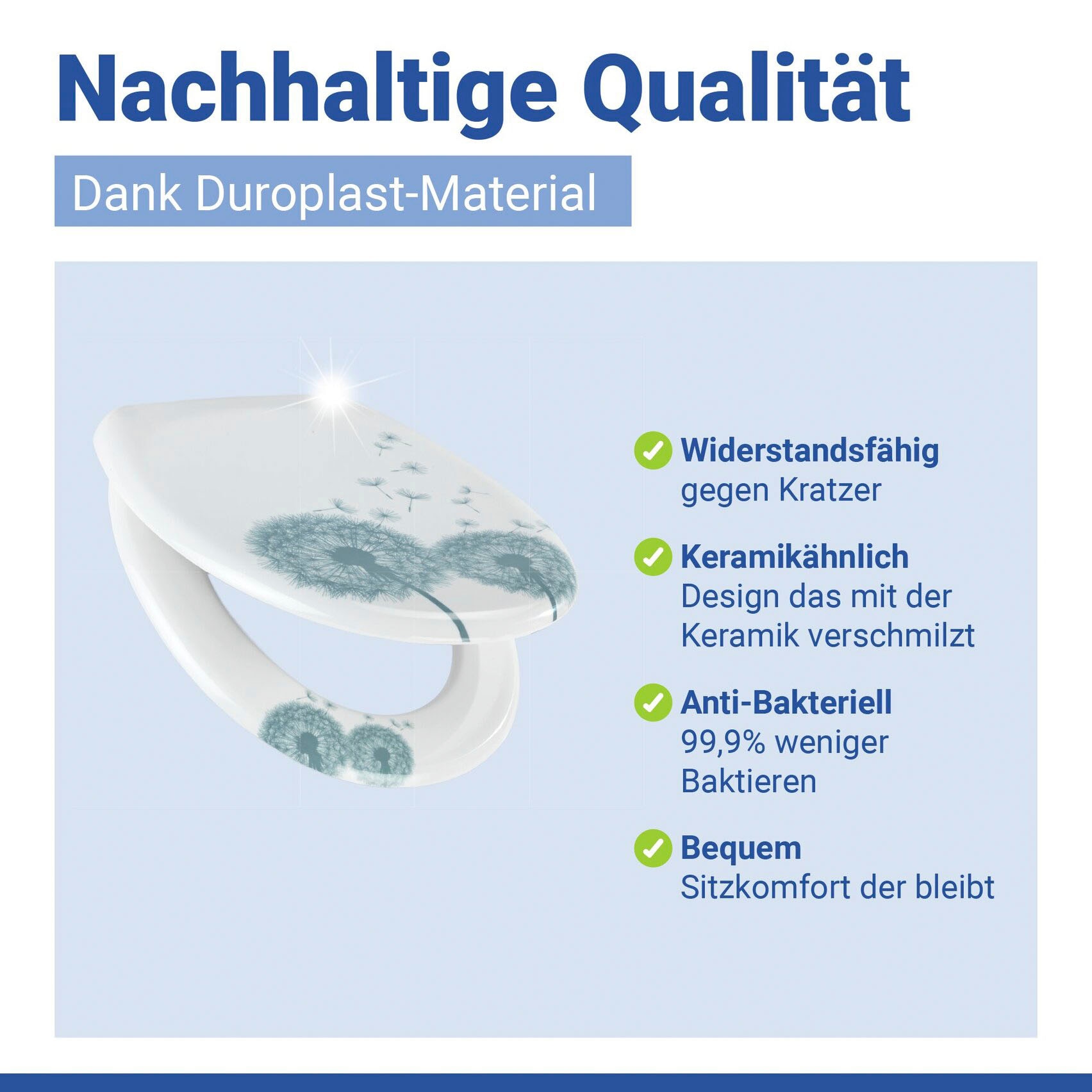 WENKO Siège de WC »Astera« duroplast, avec fermeture amortie