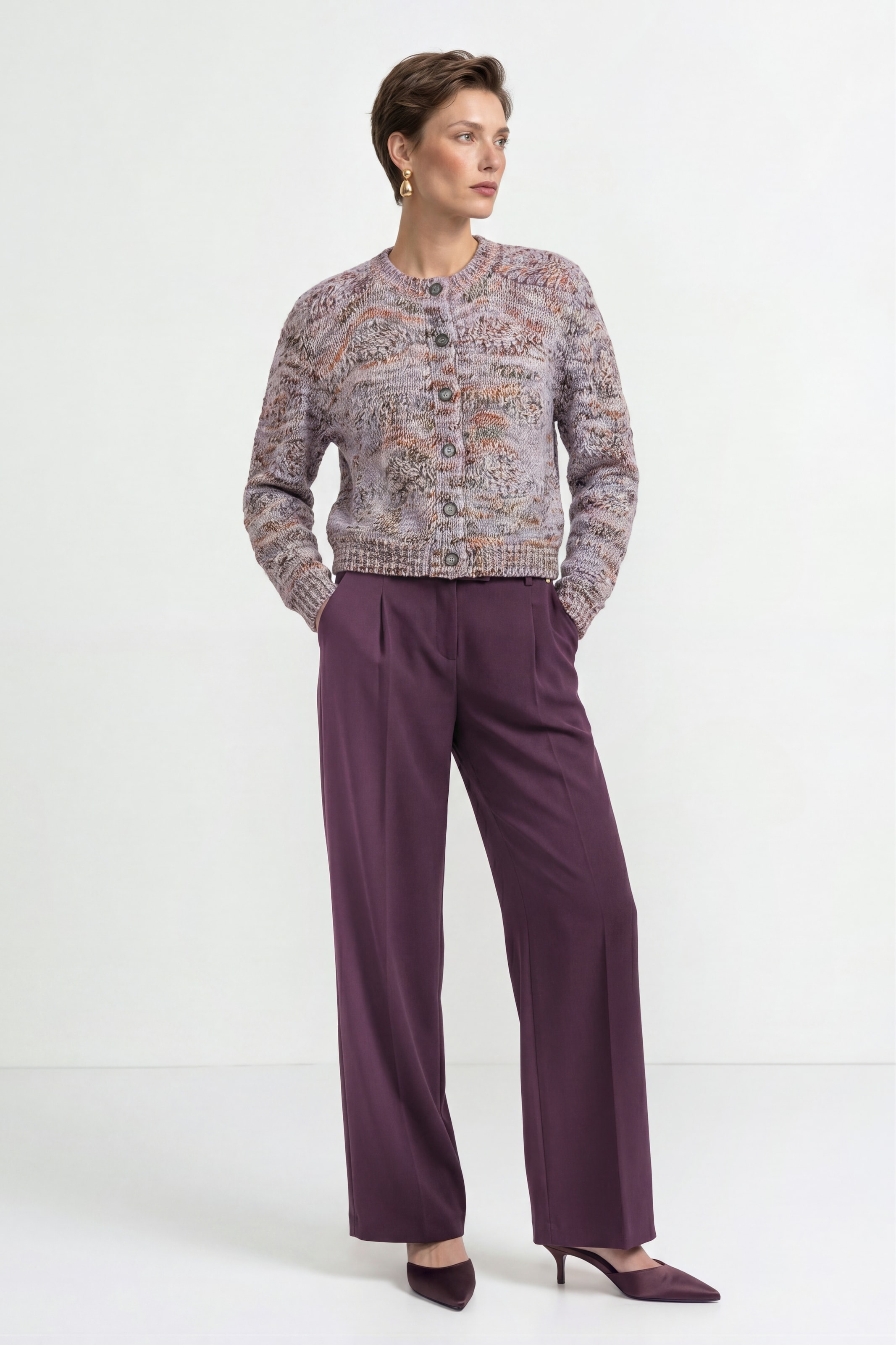 RICHROYAL Pantalon à pinces  avec plis marqués, jambe large